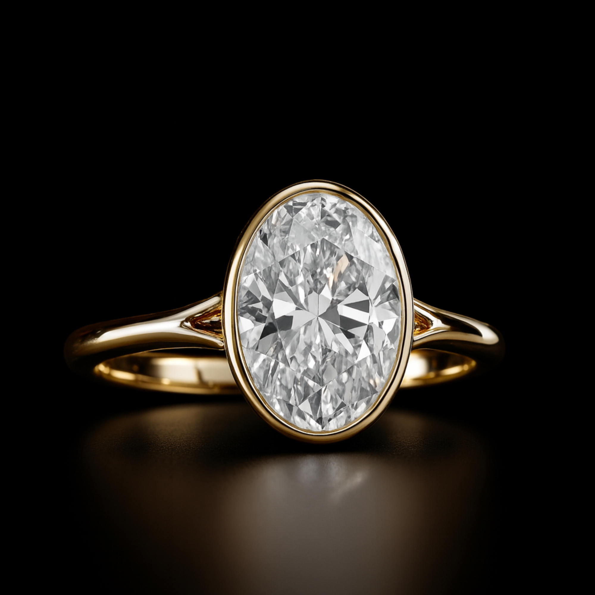 Oval Lab Grown Diamond Solitaire Ring