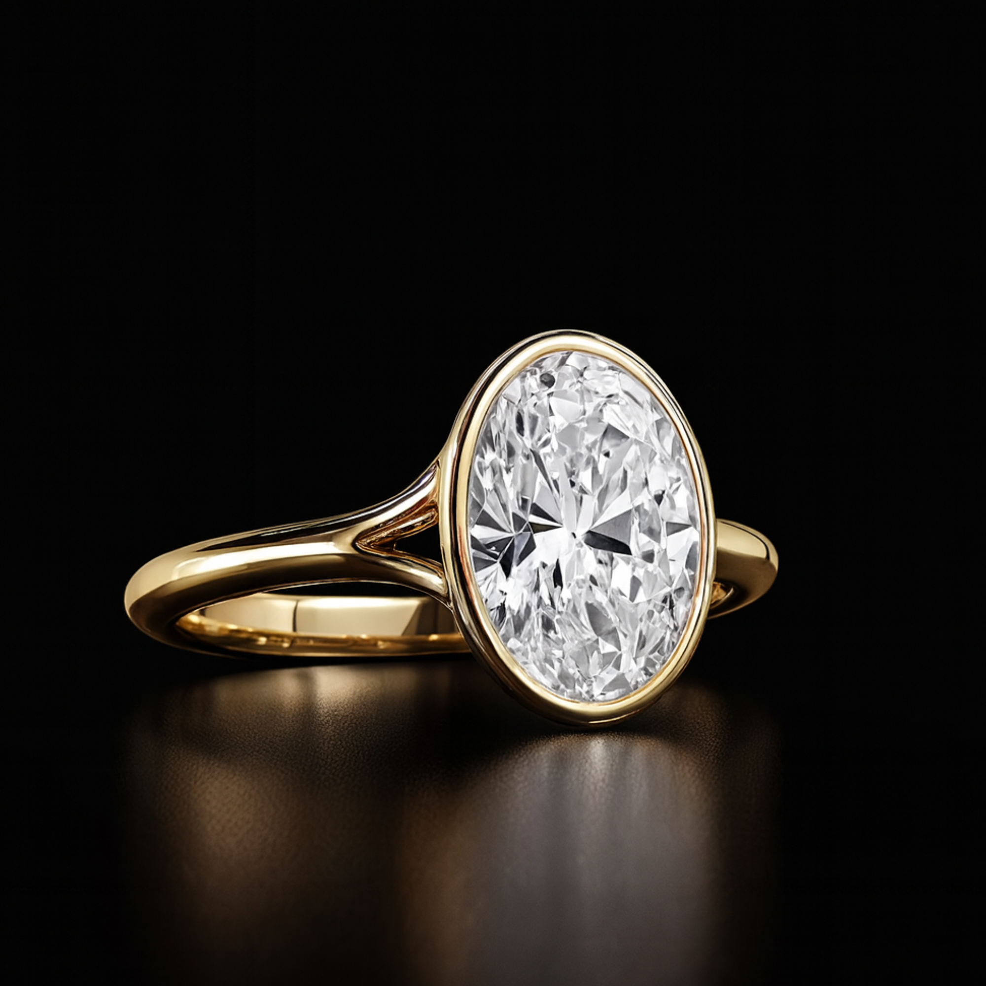 Oval Lab Grown Diamond Solitaire Ring
