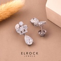 Diamond Drop Stud Earrings