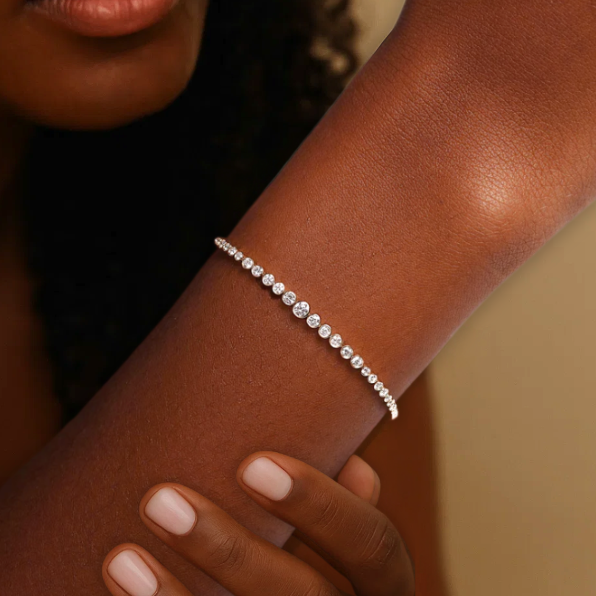 14K Solid Gold Tennis Bracelet 