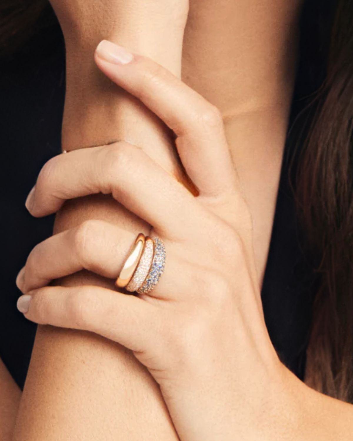 14K Gold Lab Grown Minimalist Solid Pave Wedding Band