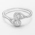 14K Solid Gold Crisscross Lab Grown Infinite Diamond Anniversary Dainty Ring, Minimalist Promise Ring