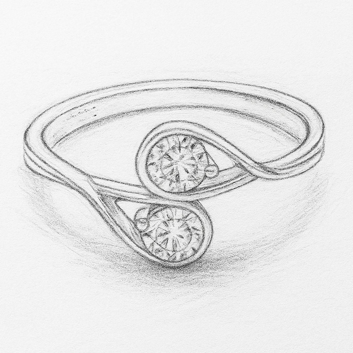 14K Solid Gold Crisscross Lab Grown Infinite Diamond Anniversary Dainty Ring, Minimalist Promise Ring