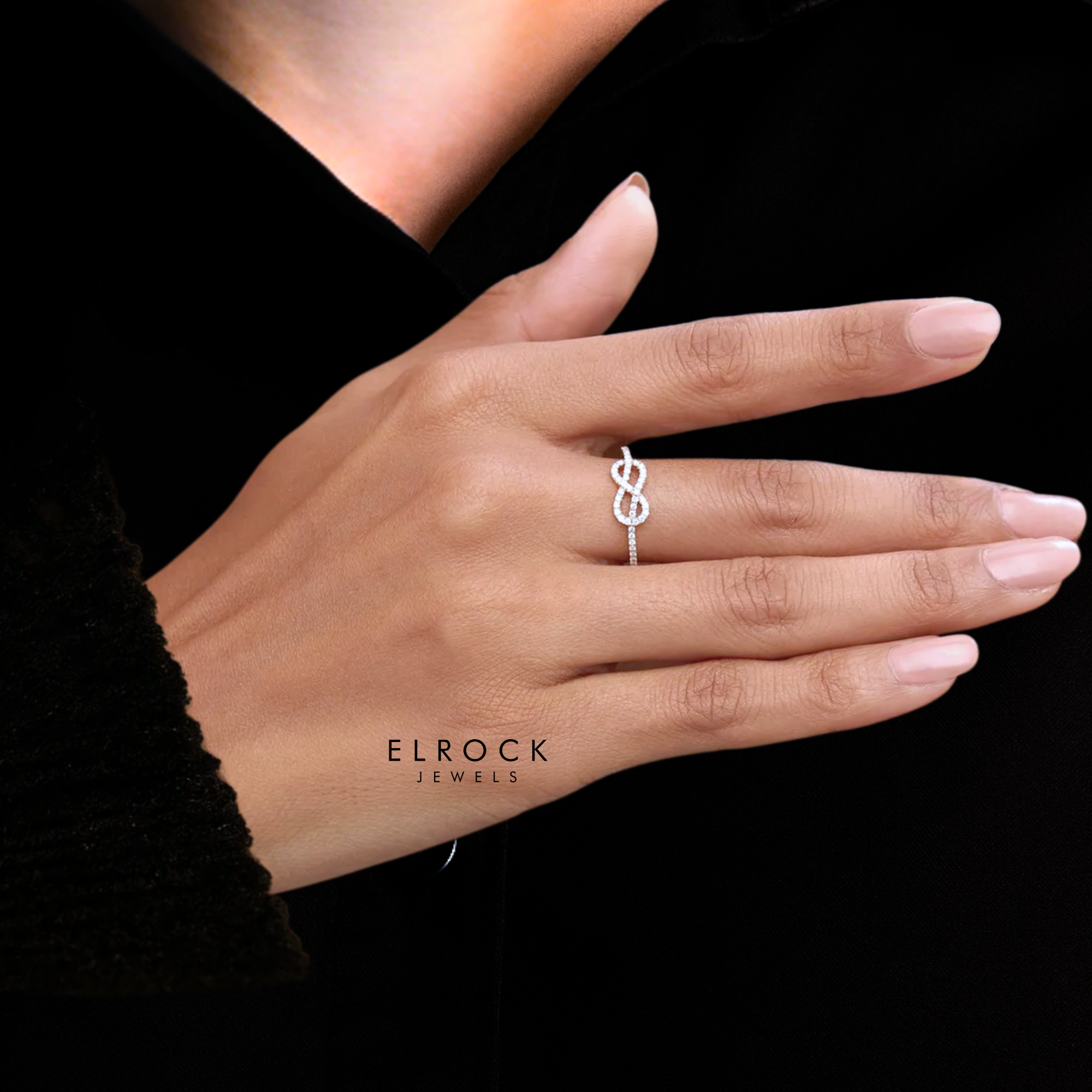 14K Gold Infinity Love Knot Ring