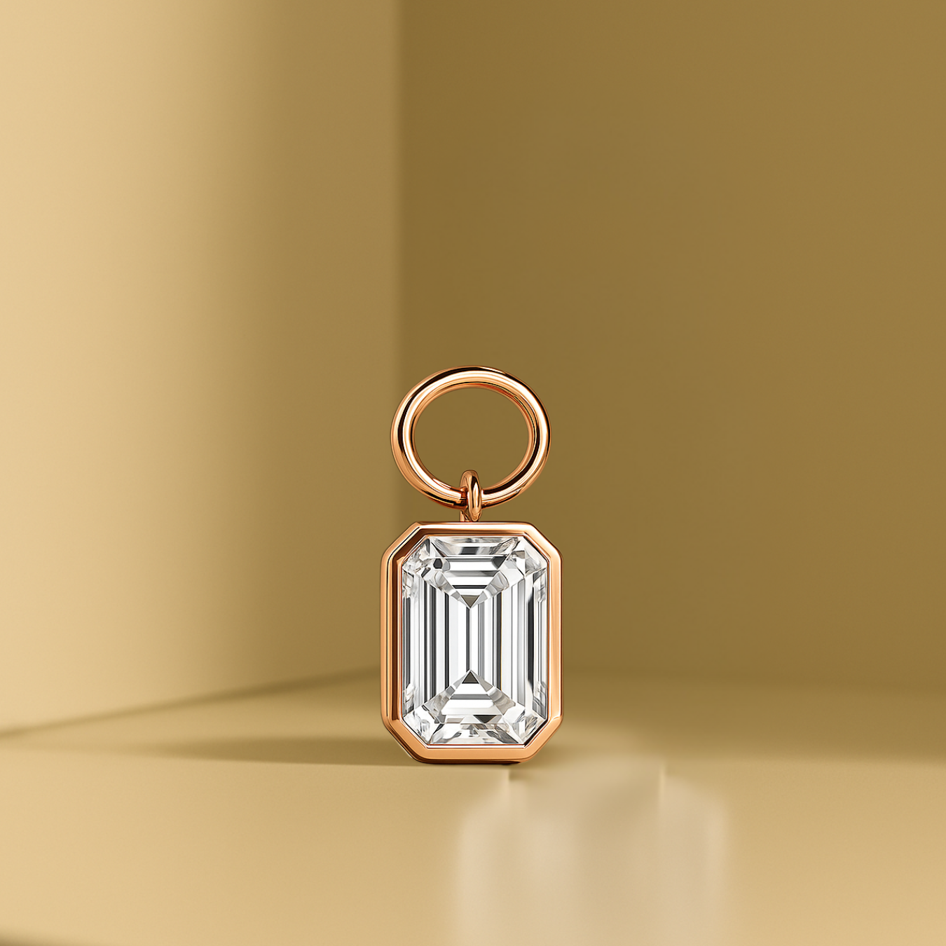 Emerald Cut Diamond Pendant Necklace