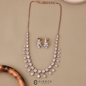 Pear & Oval Cut Diamond Tennis Necklace 14K Solid Gold Lab Grown Diamond Gift for Women