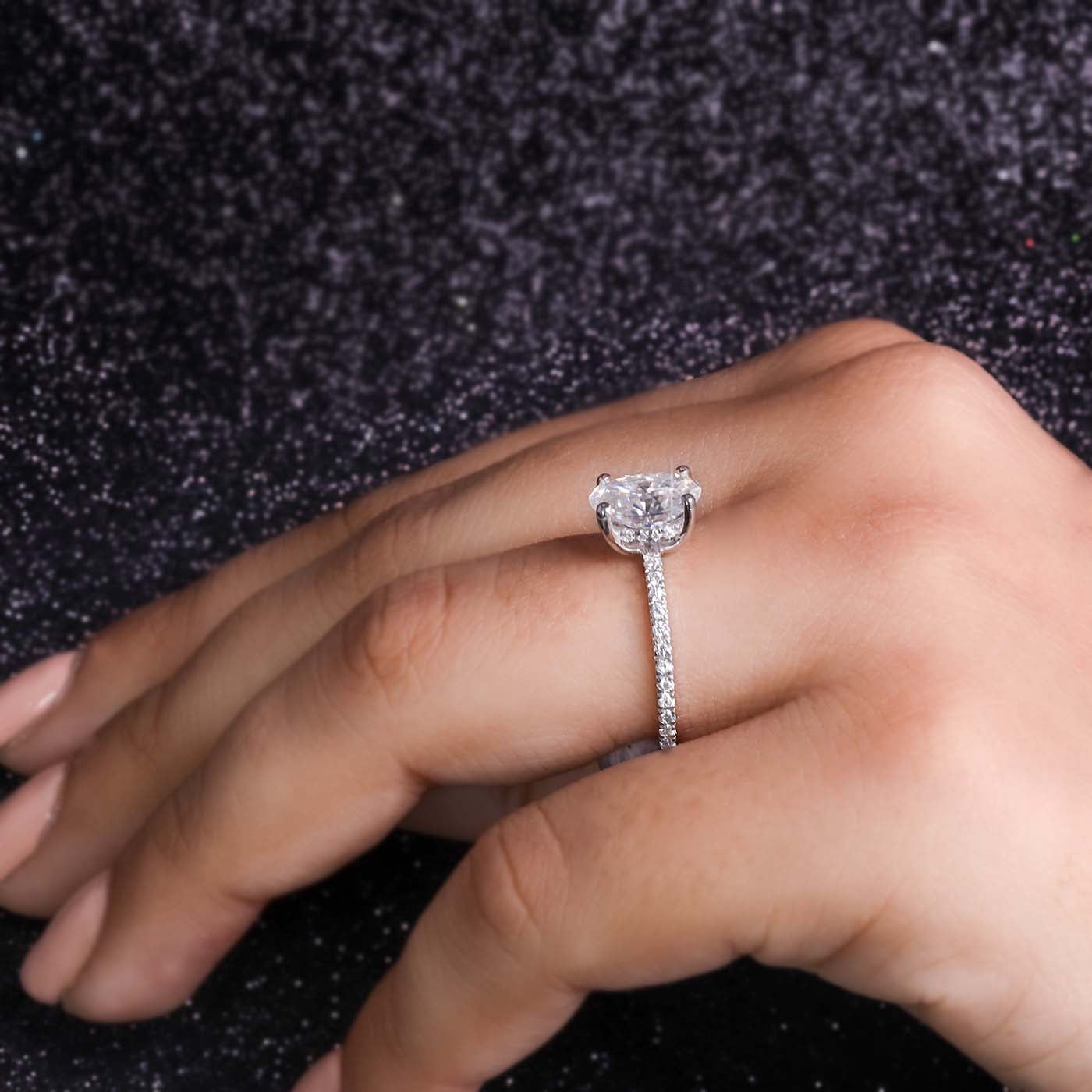 14K Gold Lab Diamond Engagement Ring
