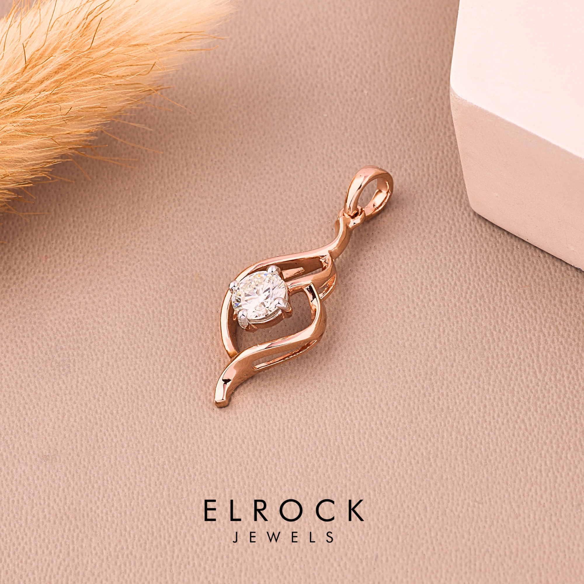 14K Lab Grown Diamond Solitaire Engagement Pendant Round Cut Bridesmaid 14K Gold Pendant