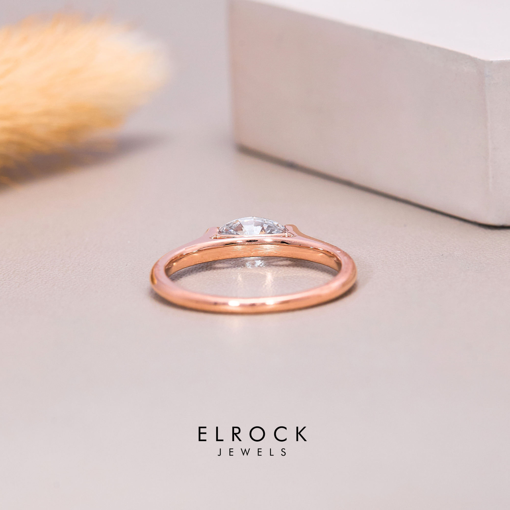 East West Marquise Cut Diamond Ring