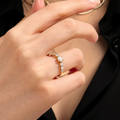 14K Solid Gold Round Diamond Rings for Women 0.79CT Diamond Engagement Ring | gift for her
