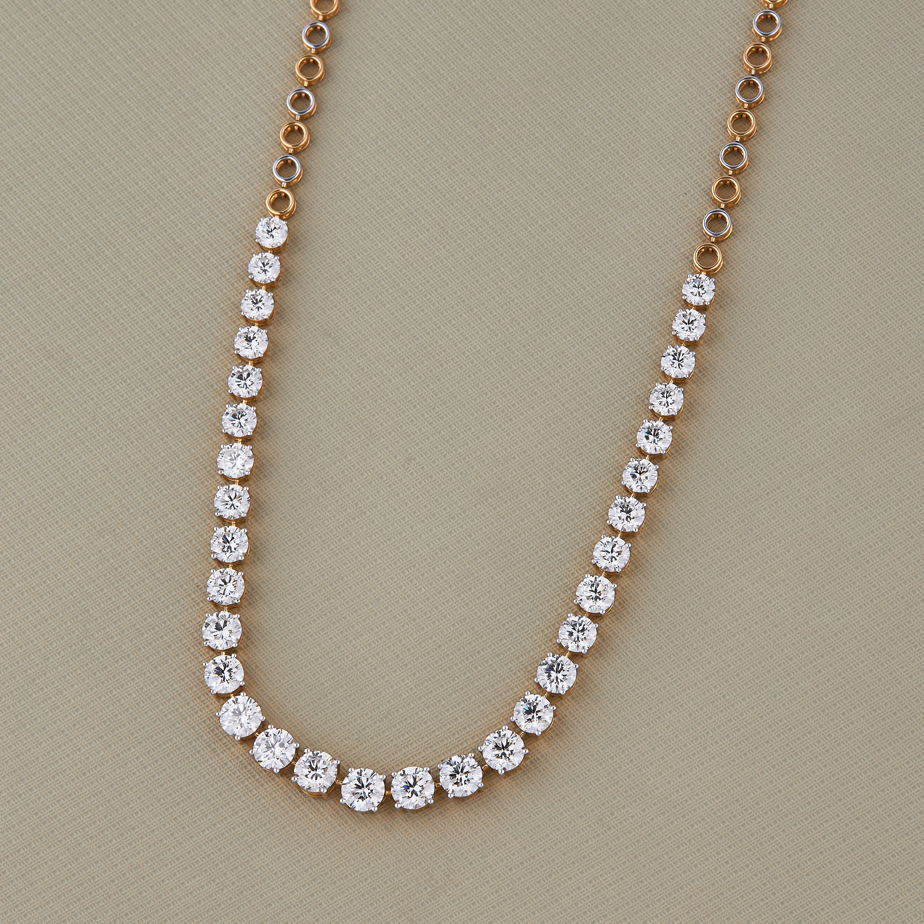 14K Gold Lab Grown Diamond Tennis Necklace