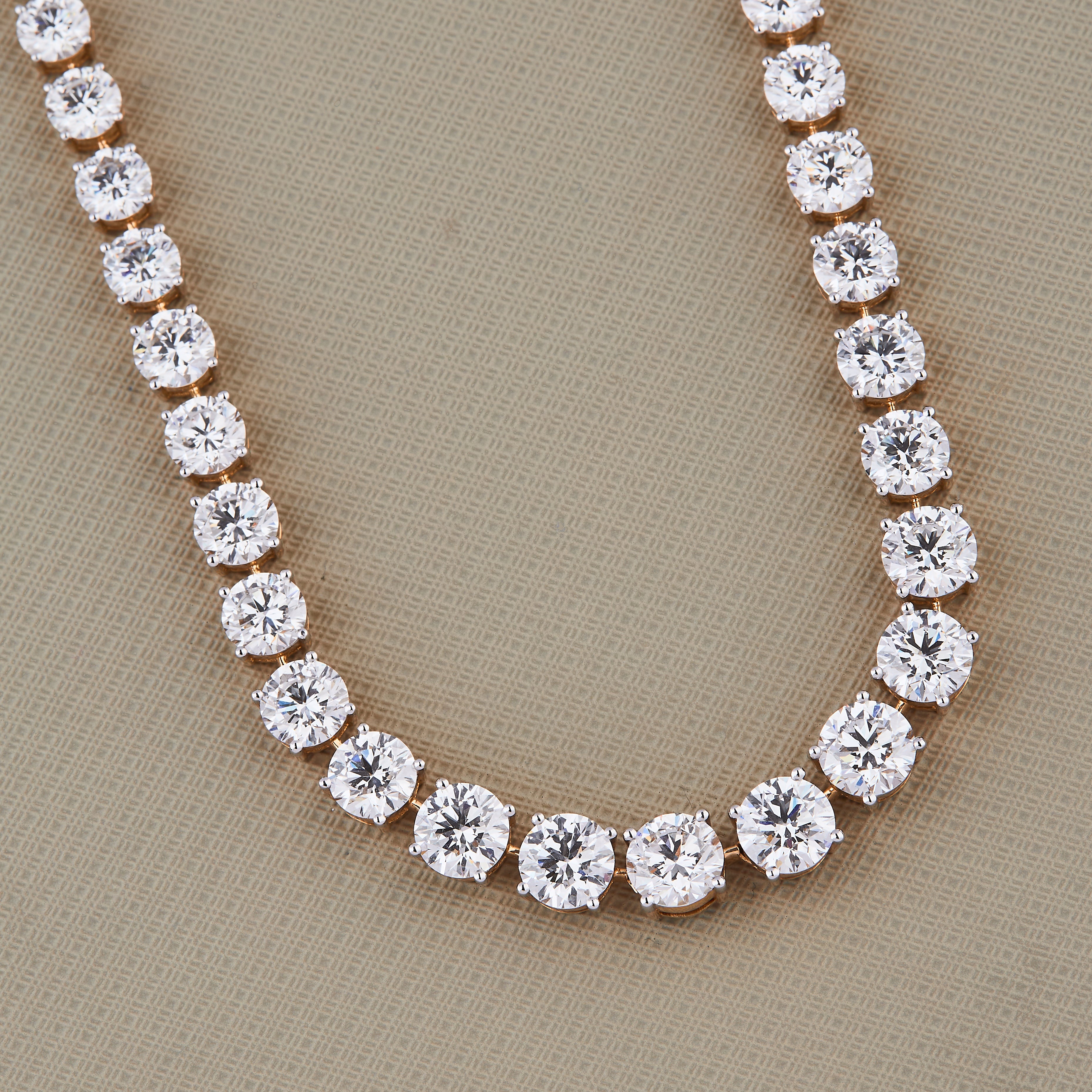 14K Gold Lab Grown Diamond Tennis Necklace
