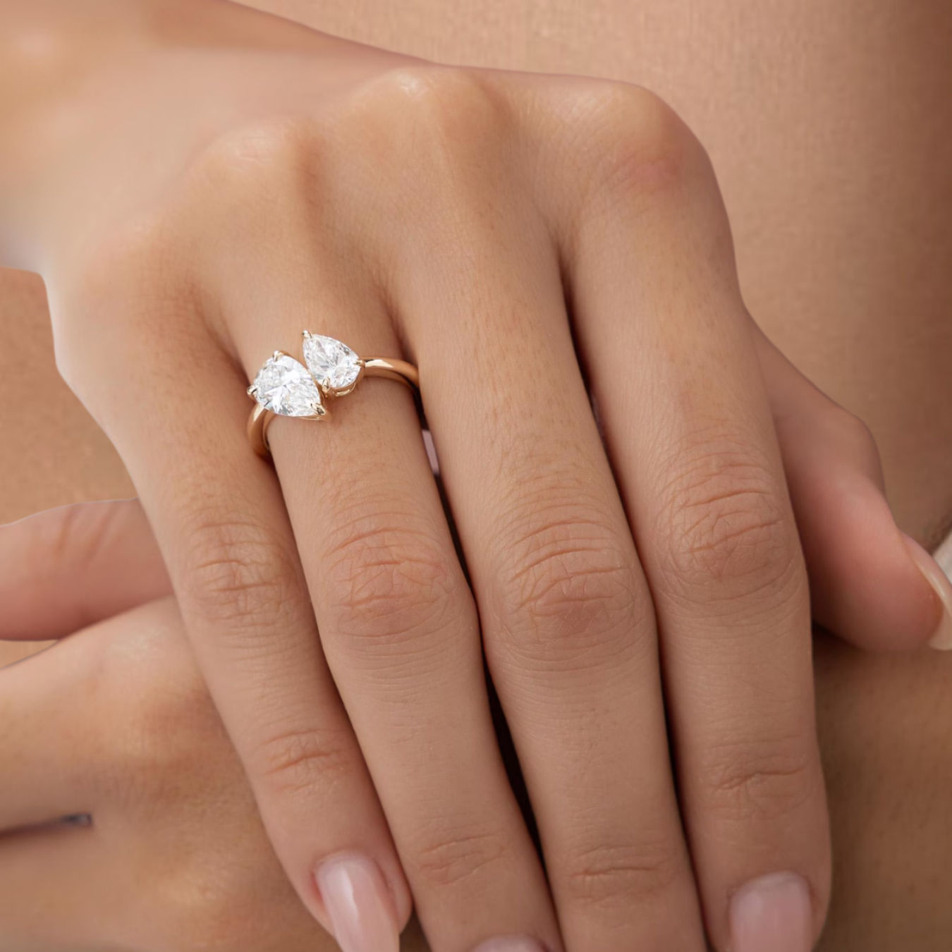 14K Gold Toi et Moi Lab Grown Diamond Ring