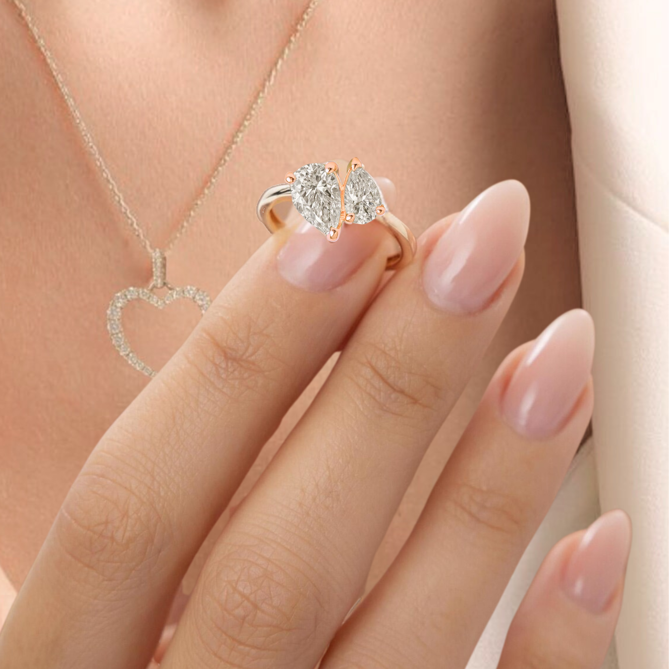 14K Gold Toi et Moi Lab Grown Diamond Ring
