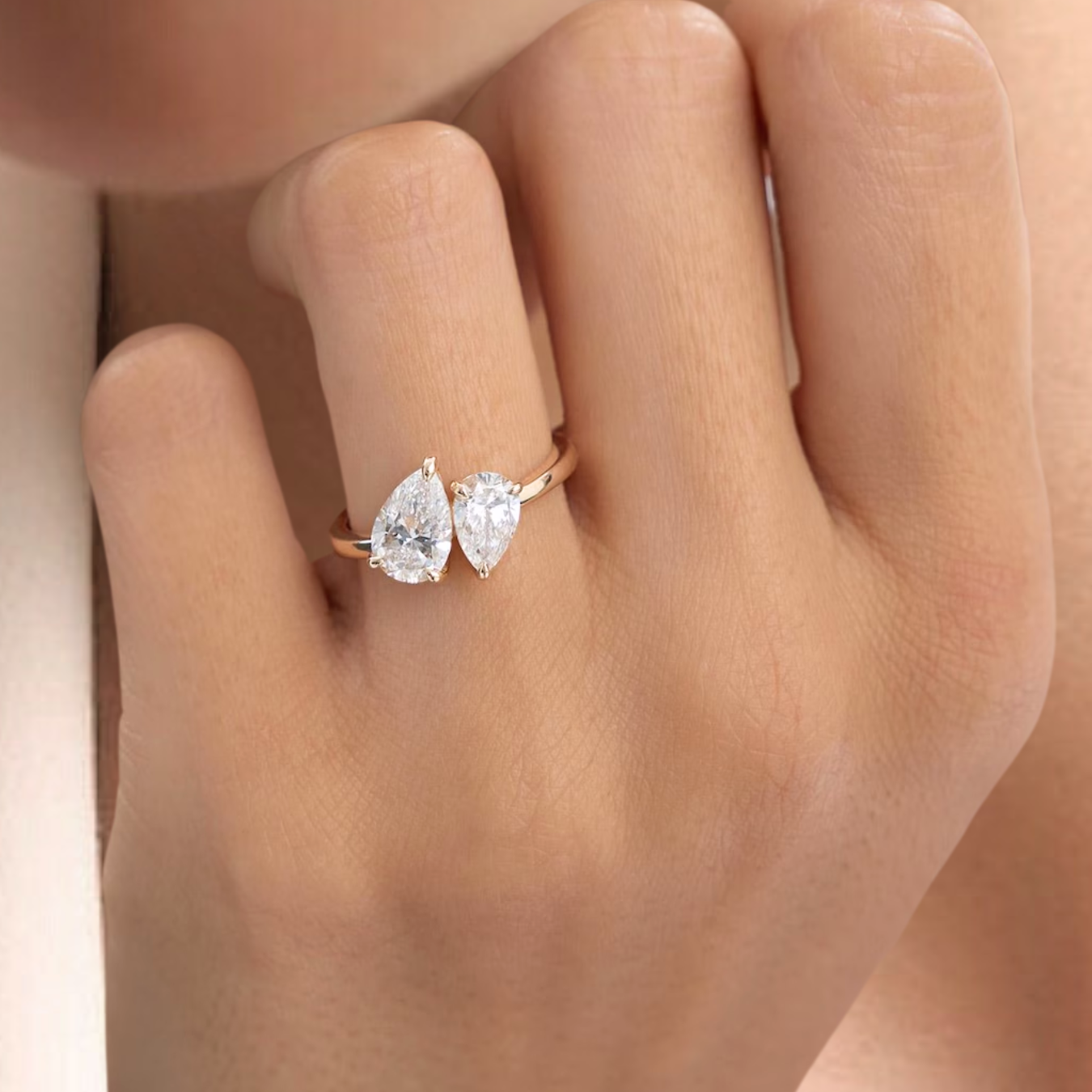 14K Gold Toi et Moi Lab Grown Diamond Ring