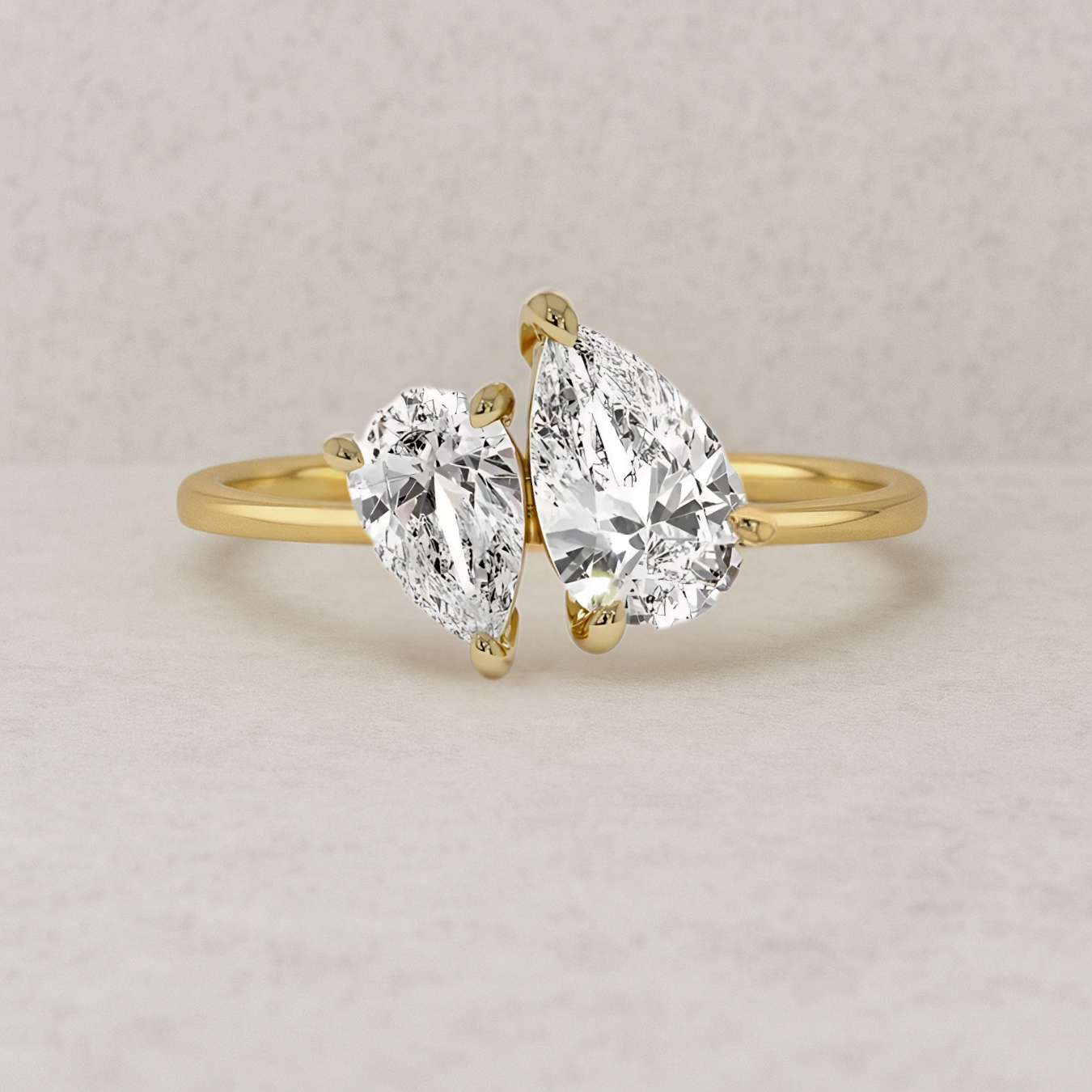 14K Gold Toi et Moi Lab Grown Diamond Ring