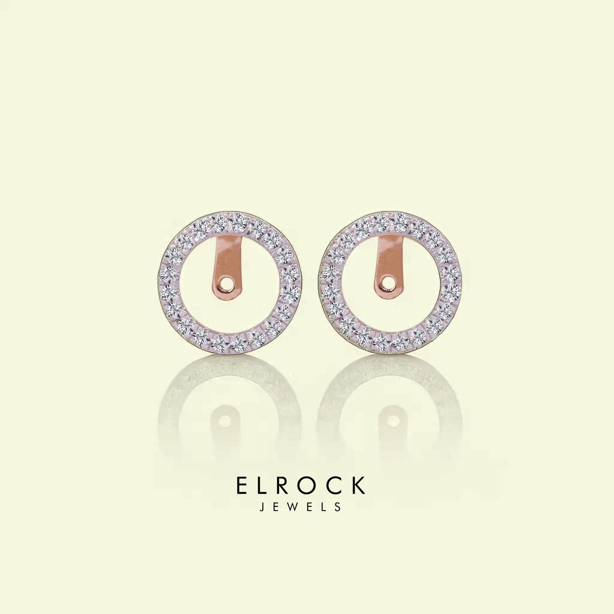 Pave Set Diamond Earring