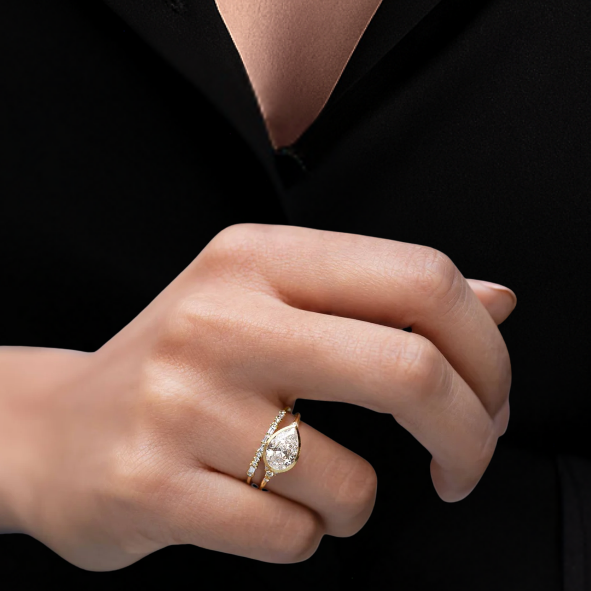 14K Gold Oval Cut Engagement Ring