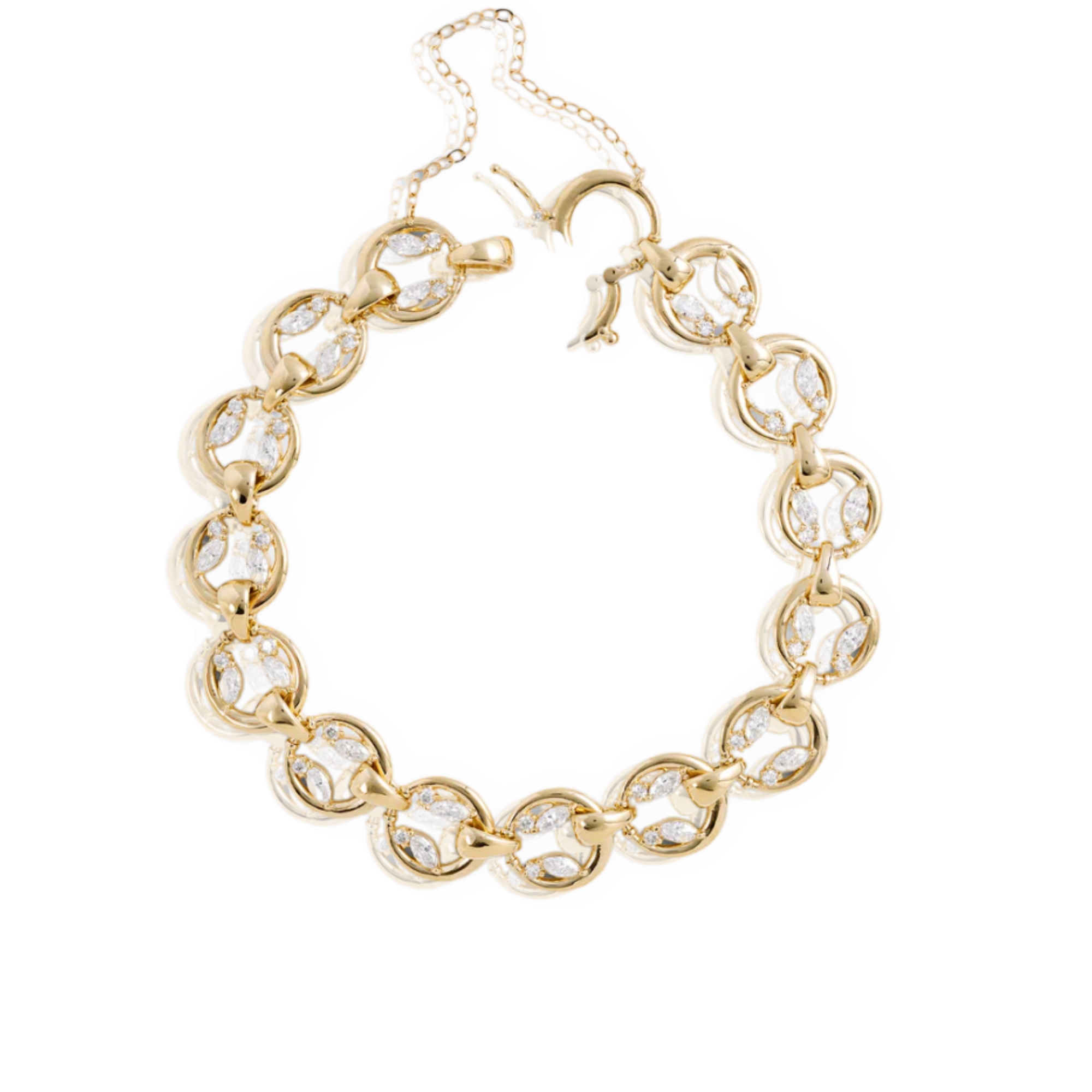 14K Gold Chunky Tennis Bracelet