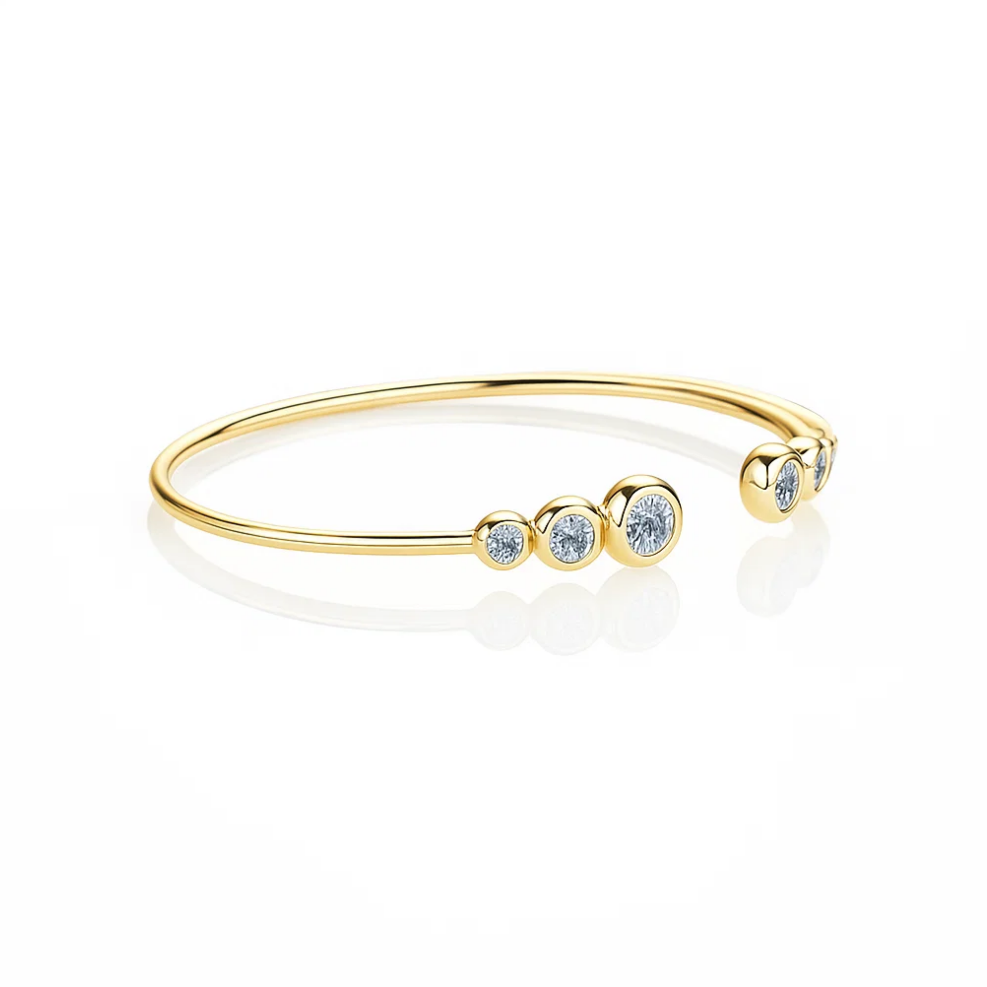 14K Gold Bangle Bracelet Lab Grown Bracelet