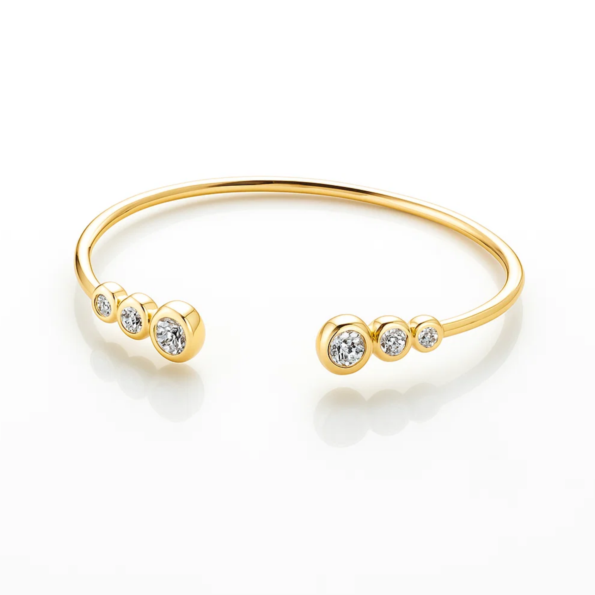 14K Gold Bangle Bracelet Lab Grown Bracelet