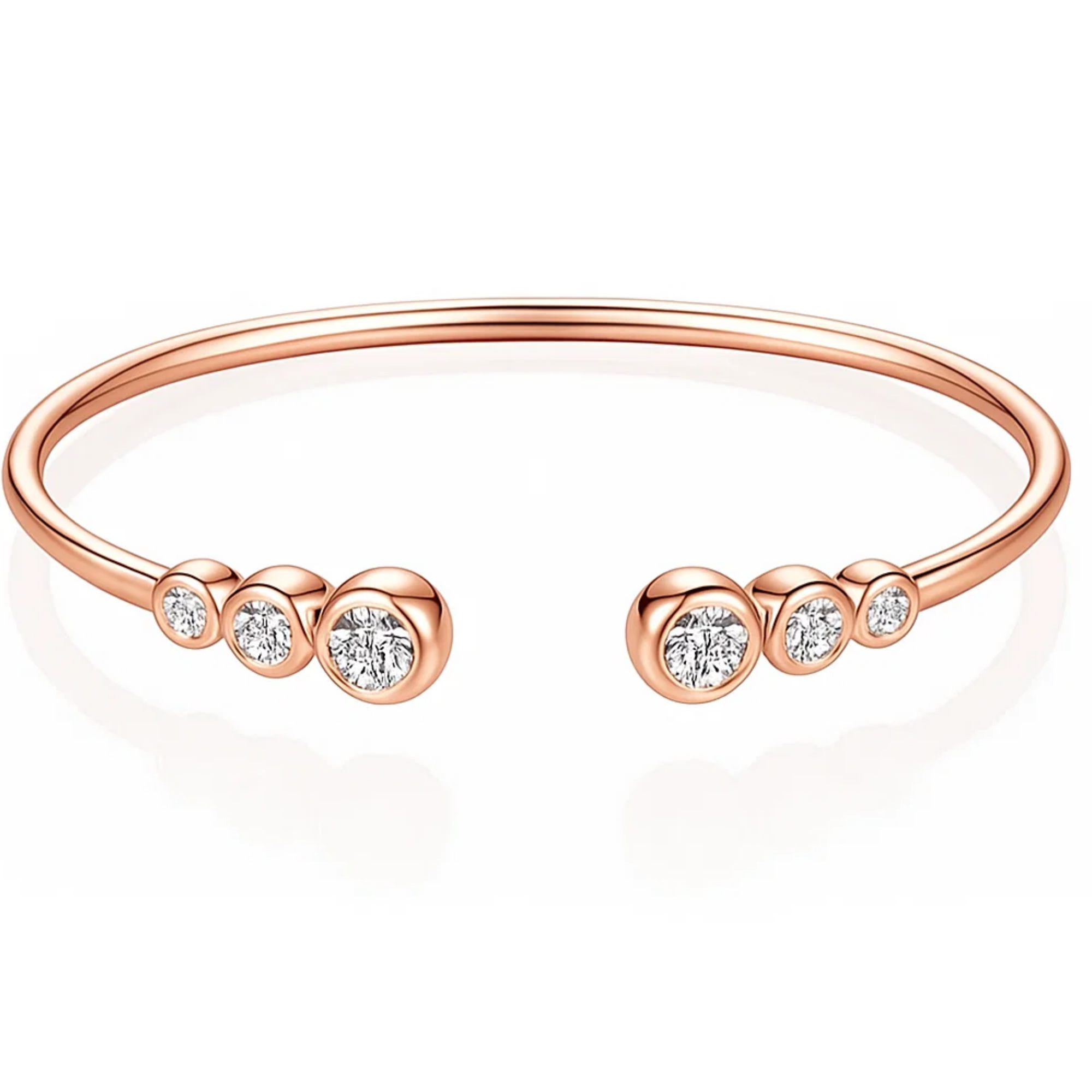 14K Gold Bangle Bracelet Lab Grown Bracelet