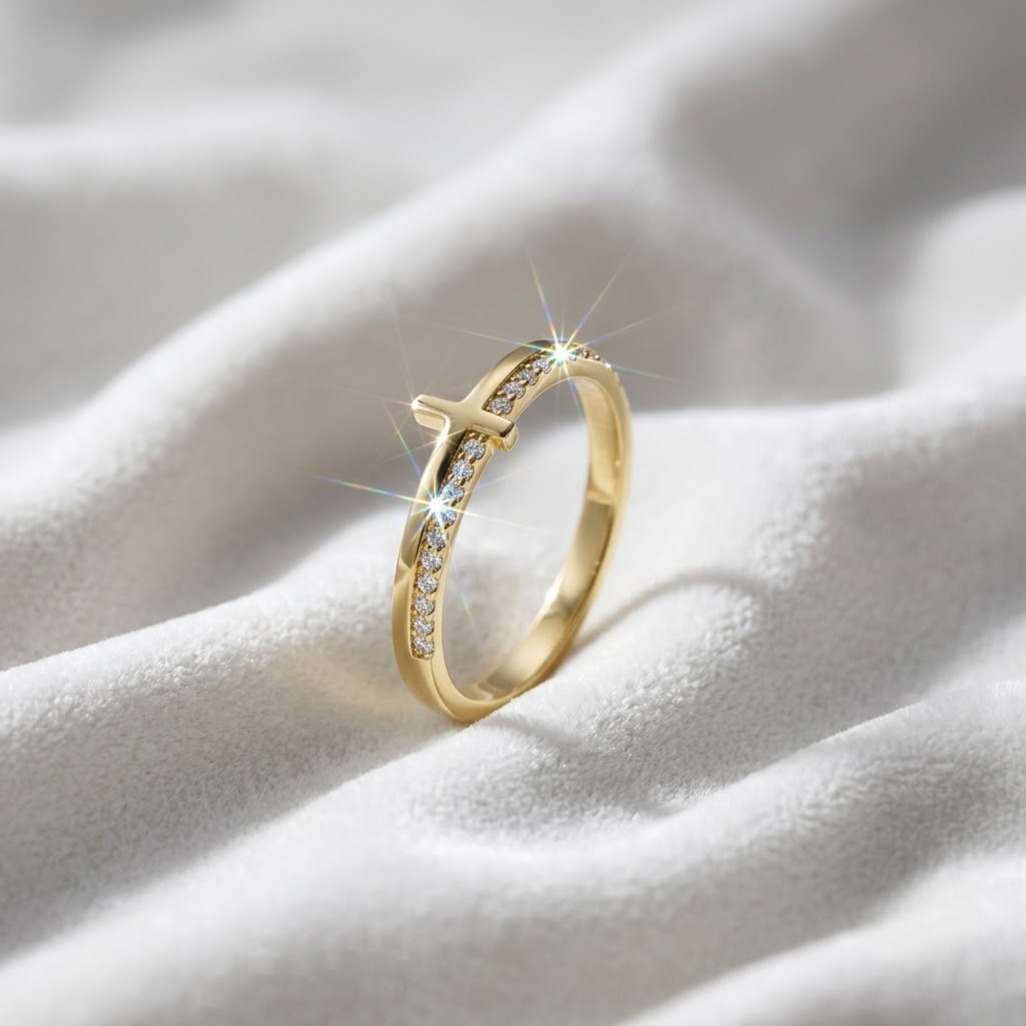 14K Lab Grown Diamond Wedding Ring, Round Cut Diamond Wedding Band
