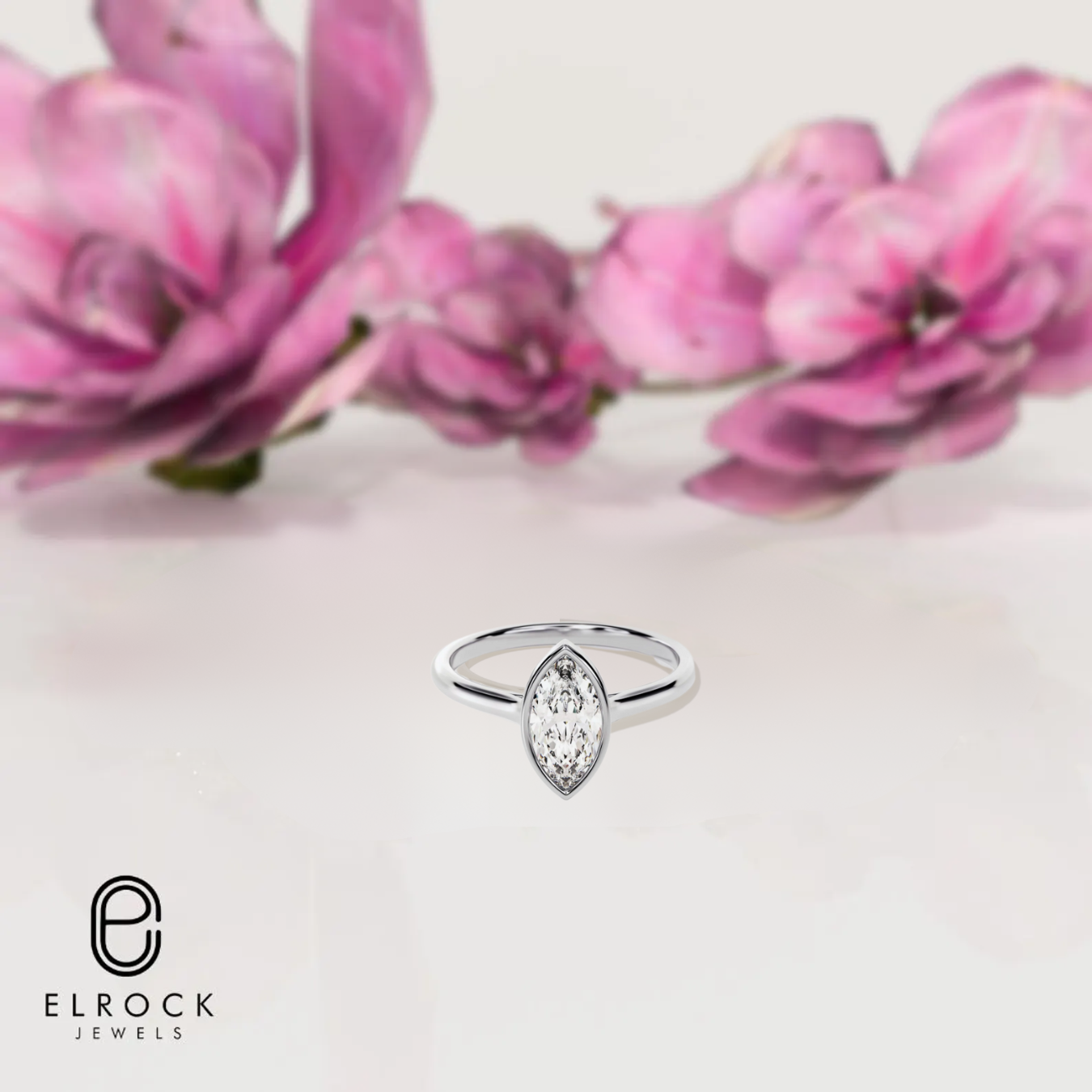 2.5 Carat Bezel Set Marquise-Cut Engagement Ring