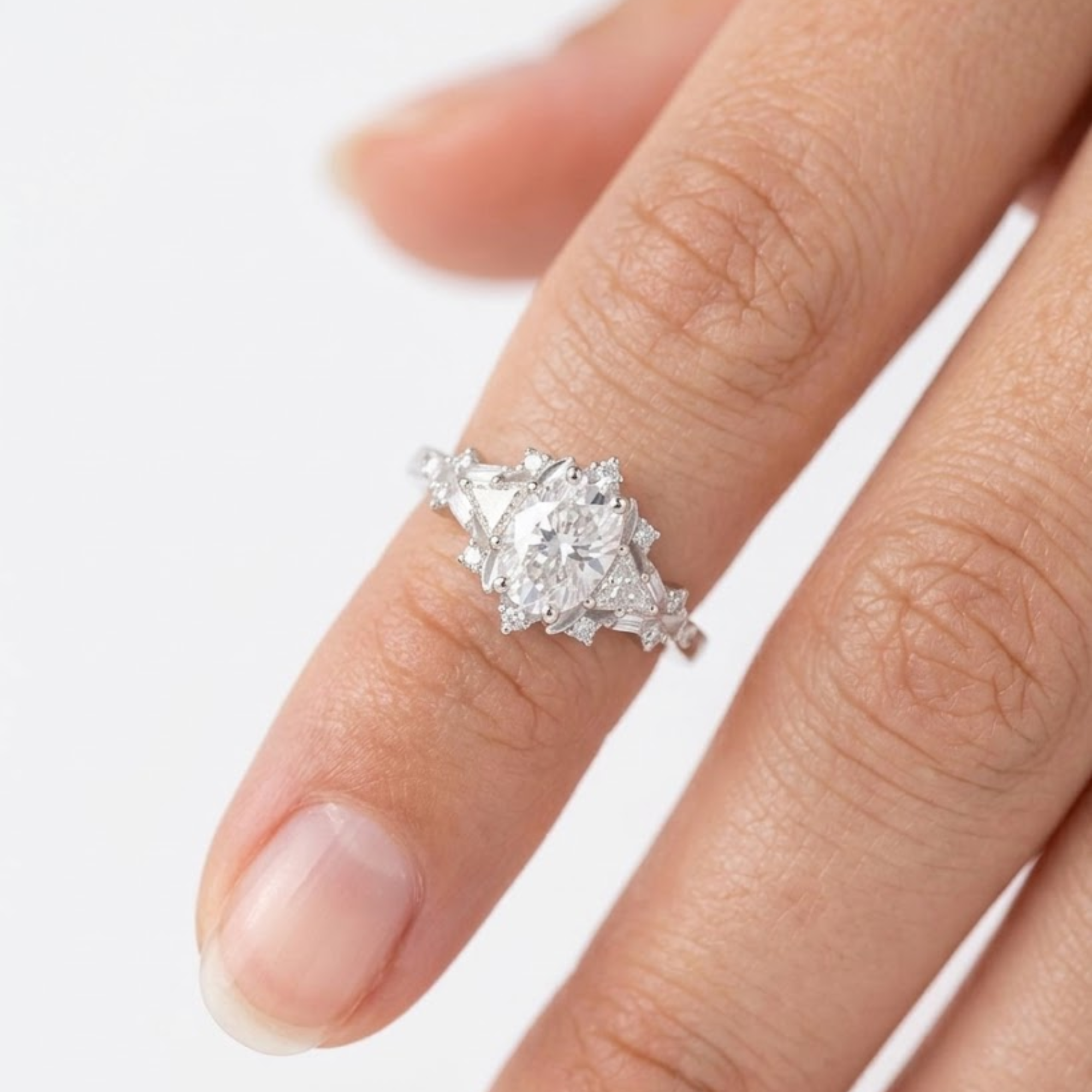 Fairytale Oval Lab Grown Diamond Engagement Ring in 14K or 18K Gold