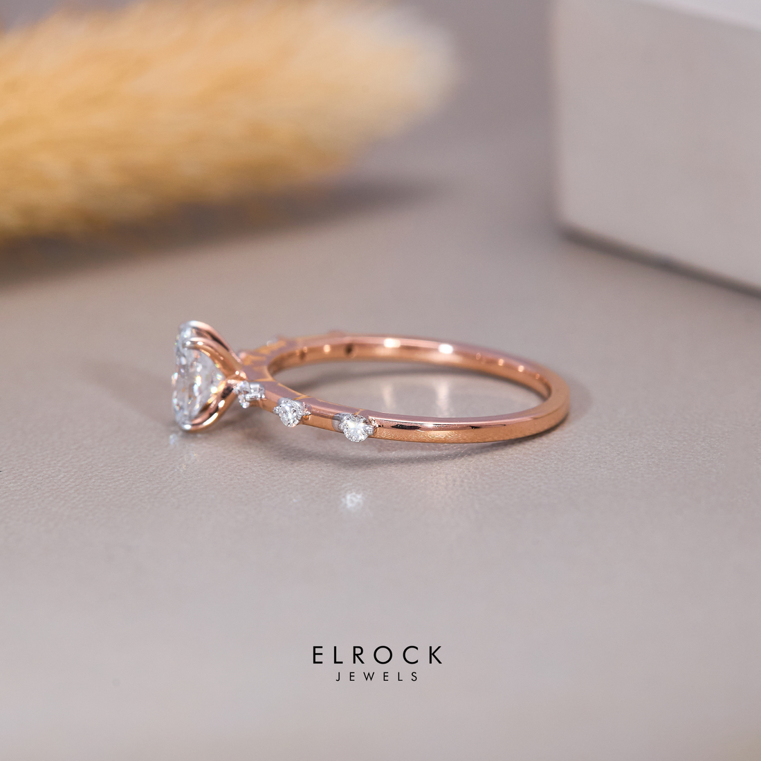  Oval Cut Diamond Cluster Ring 