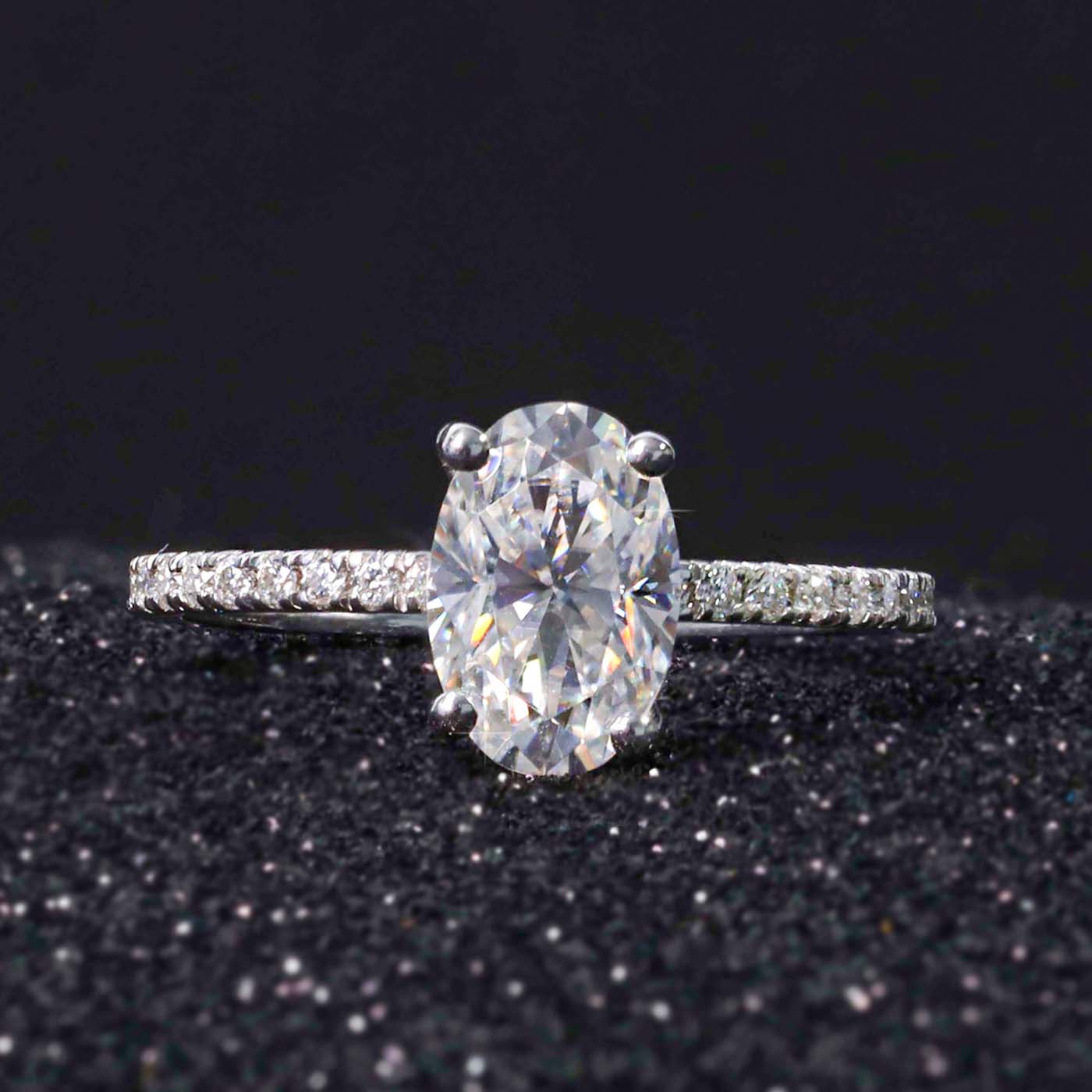 14K Gold Lab Diamond Engagement Ring