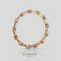 14K Gold Floating Bubble Diamond Wedding Band
