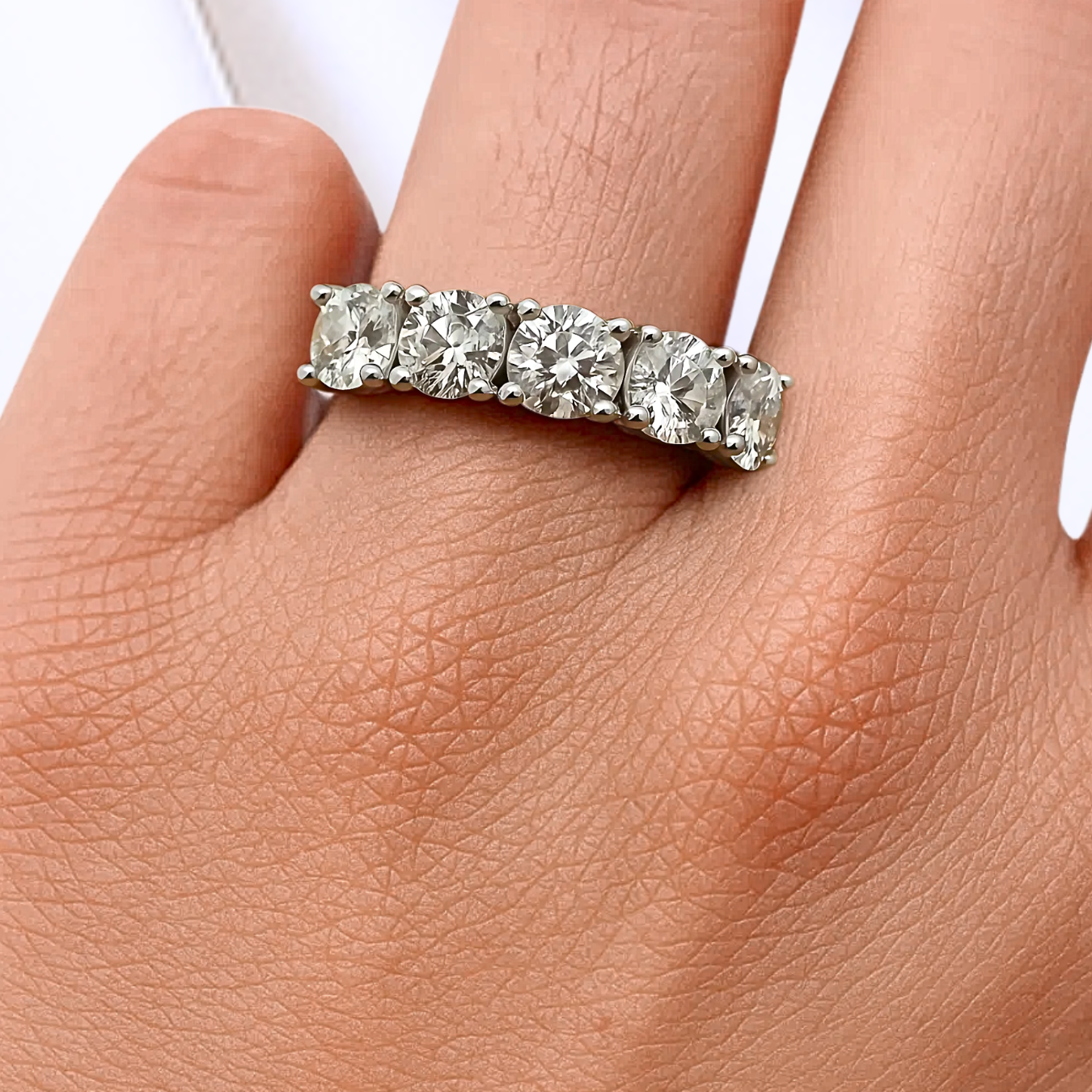 Wedding Stunning Lab Grown Diamond 5 Stone Ring