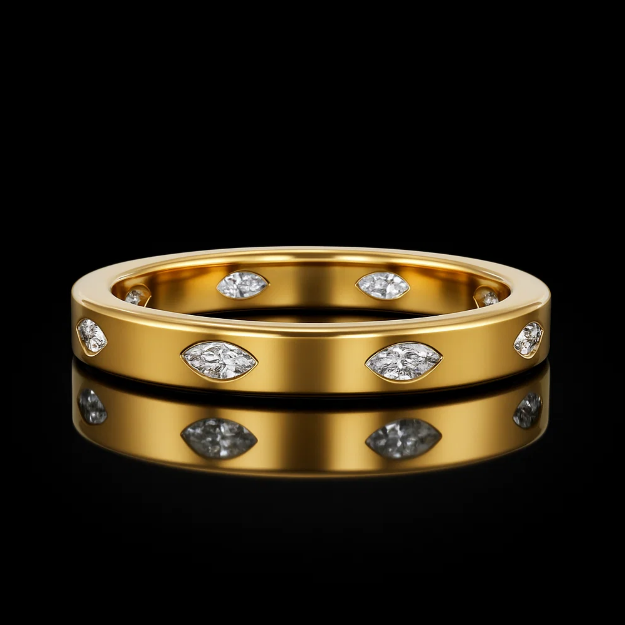  Flush Setting Lab Grown Diamond Eternity Ring