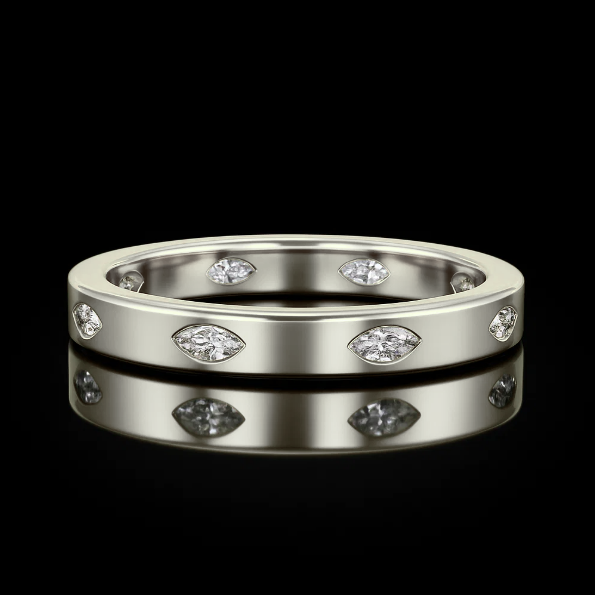  Flush Setting Lab Grown Diamond Eternity Ring