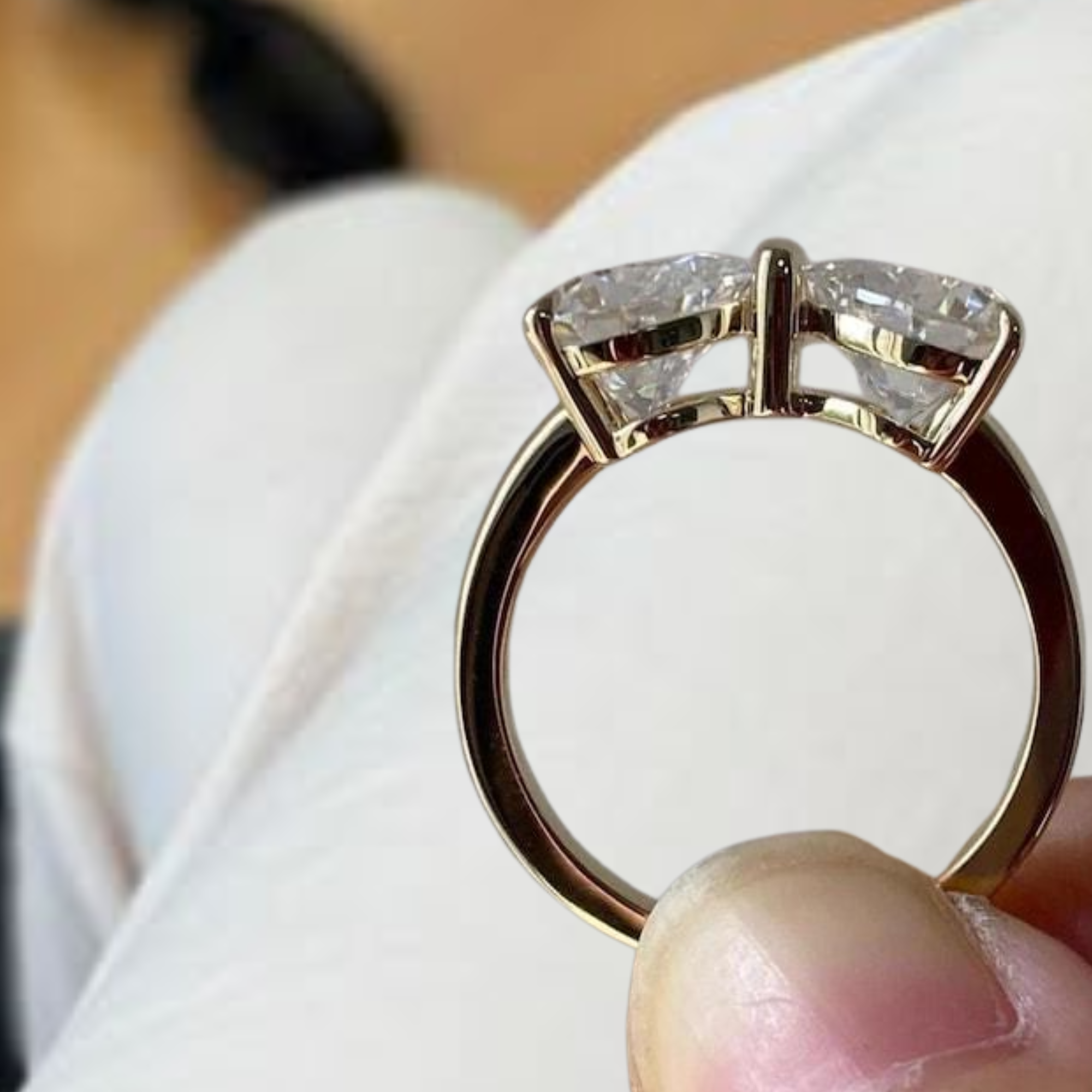  Gold Amazing Bow Diamond Ring