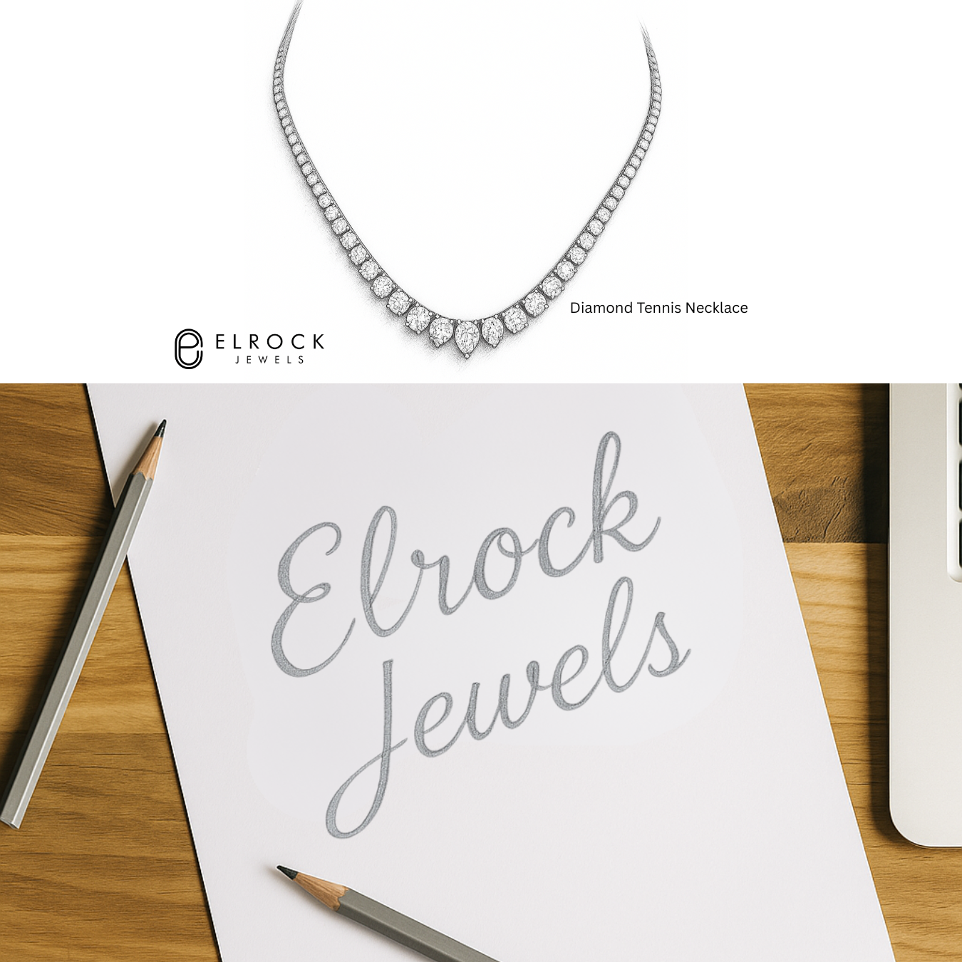 14K Gold Handmade Round Prong Tennis Necklace, Diamond Necklace