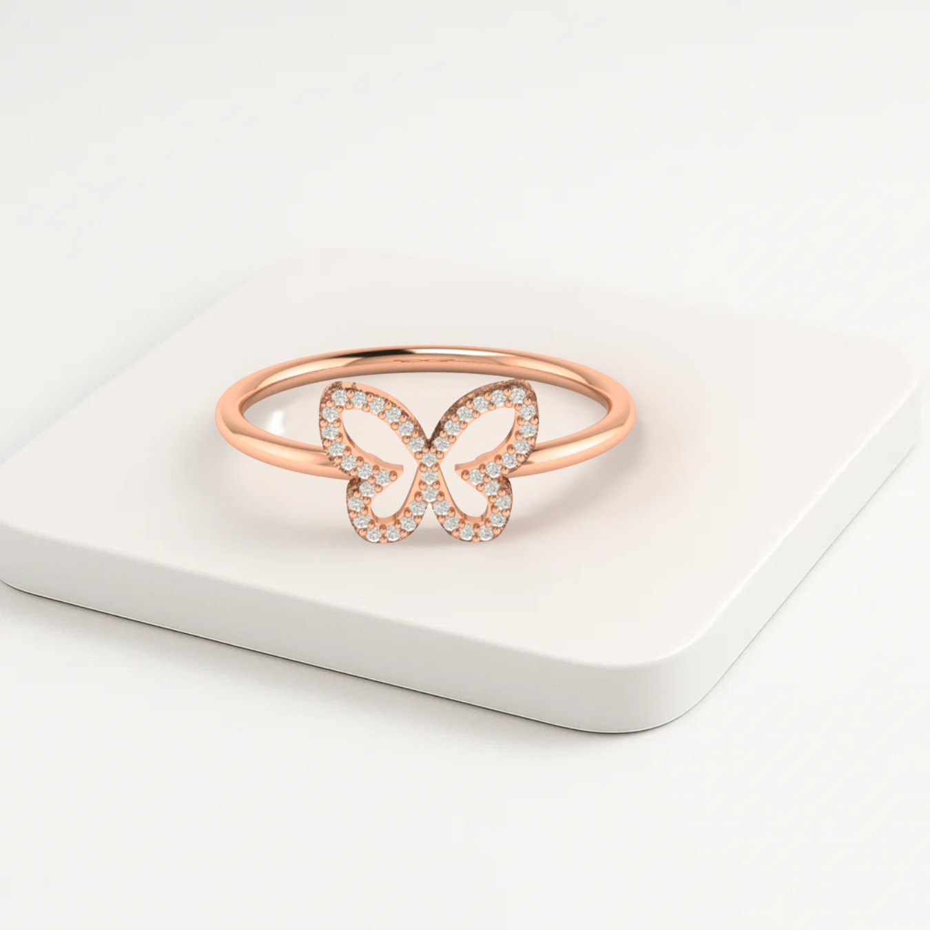 14K Gold Round Lab Grown Diamond Wedding Ring