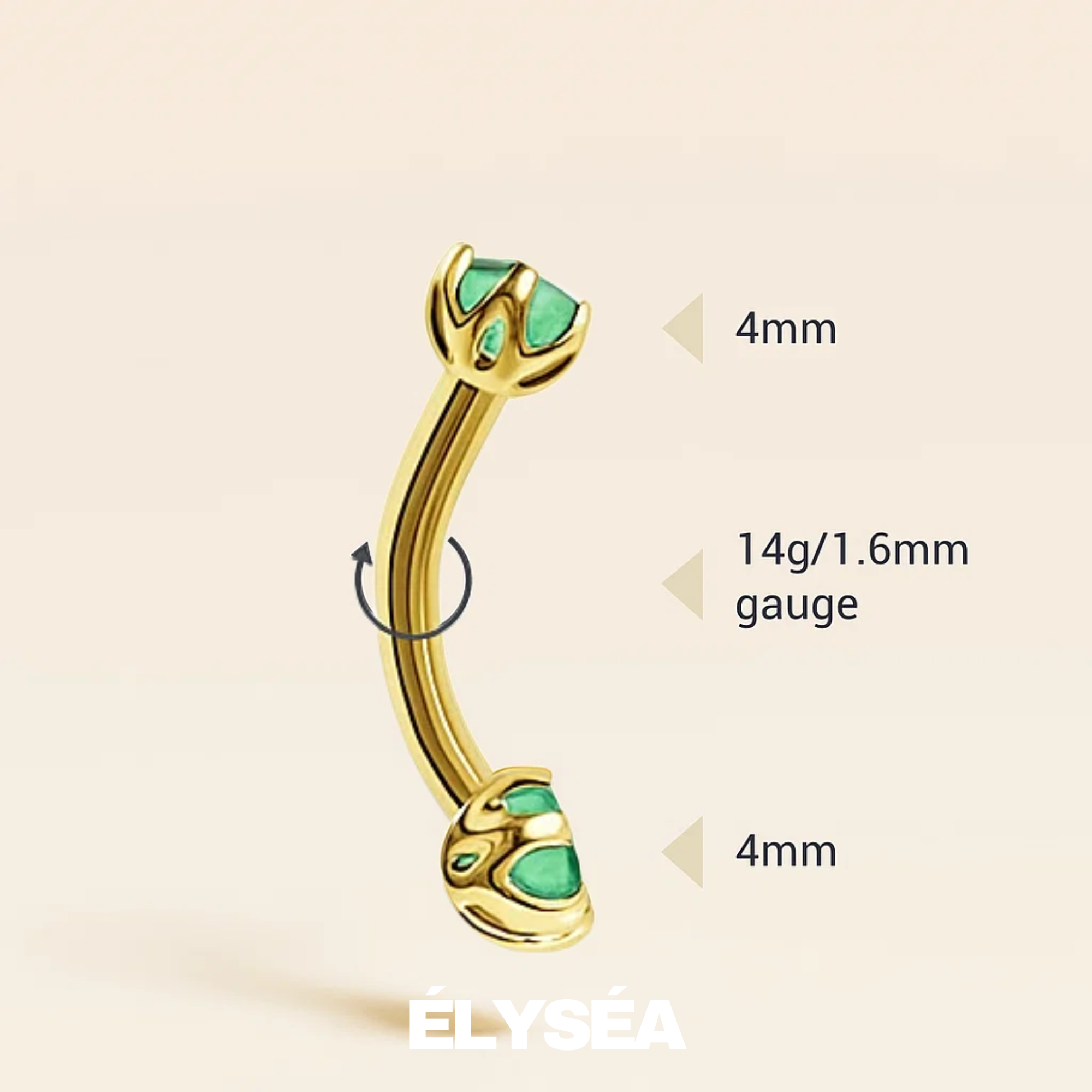 14K Solid Gold Diamond Belly Button Piercing Belly Ring Belly Jewelry