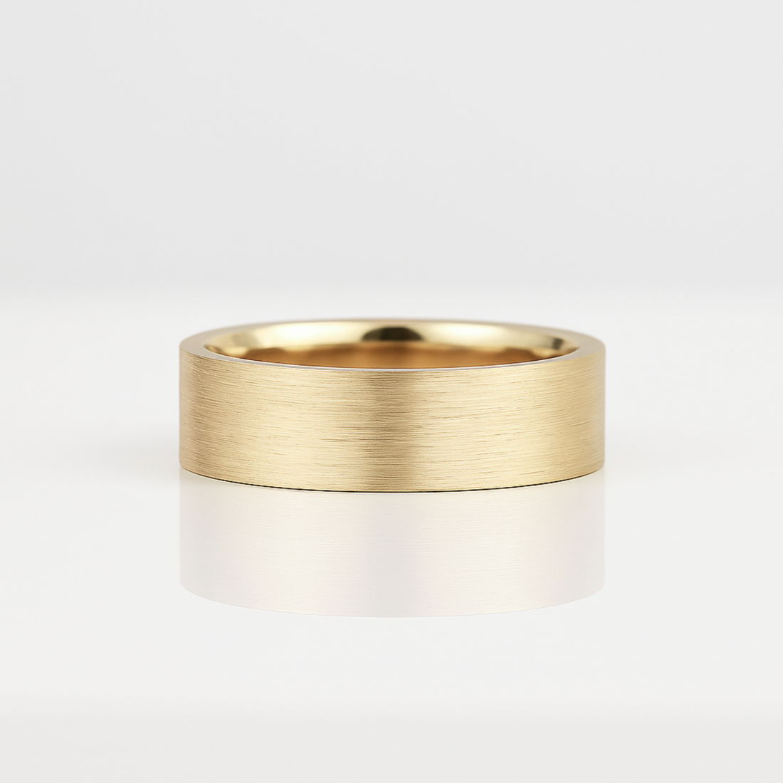 14K Round Lab Grown Diamond Men's Wedding Ring, Matte Finish Wedding Band, Mens Eternity Band, Perfect Ring for Him, Anniversary Gift Ring