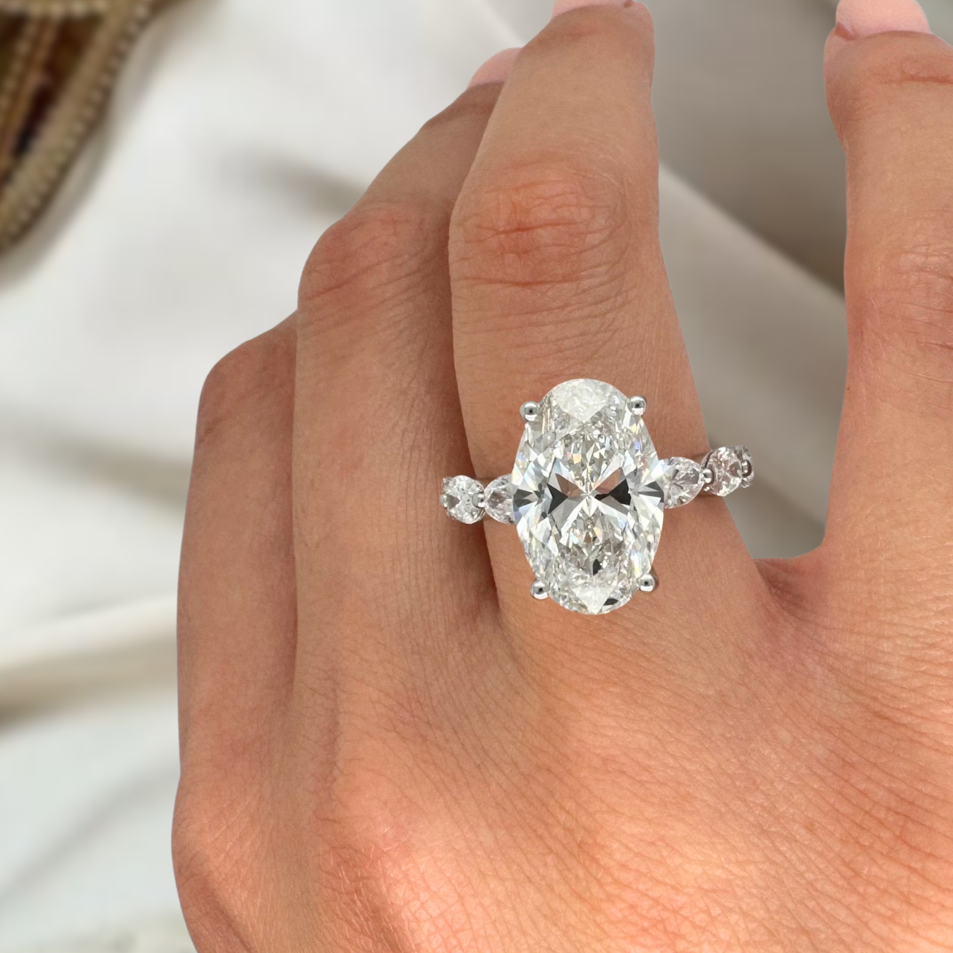 Oval Cut Wedding Ring
