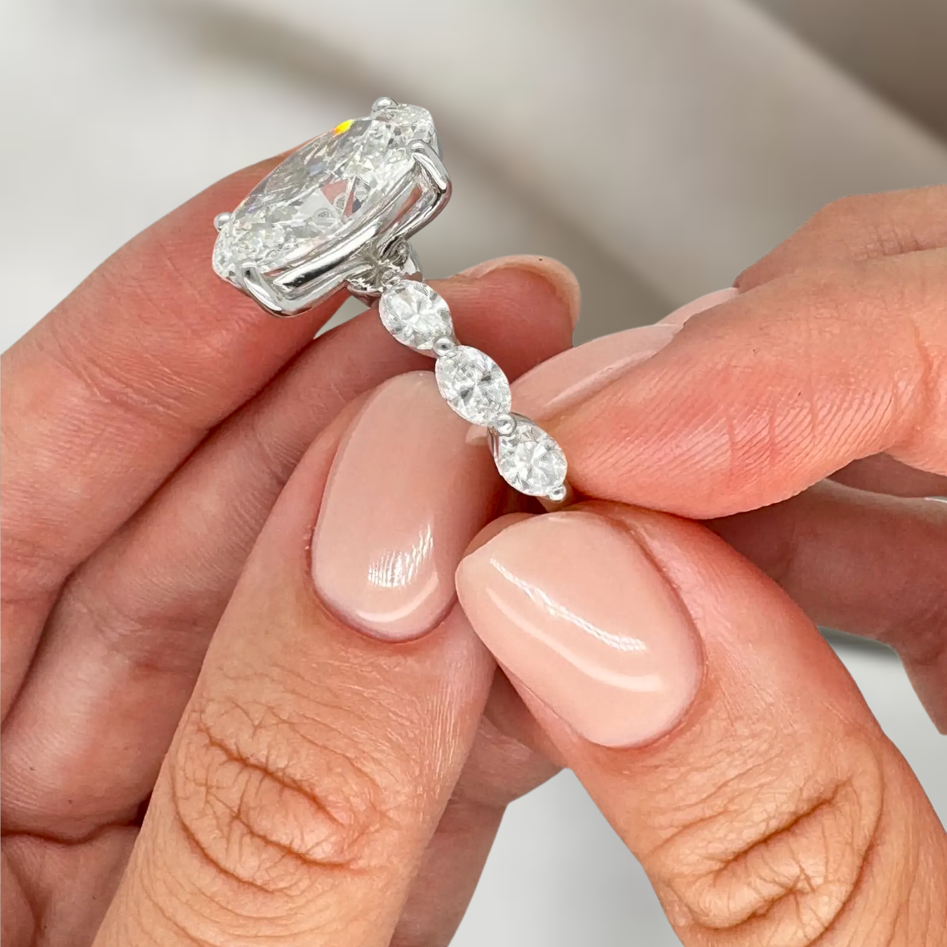 Oval Cut Wedding Ring
