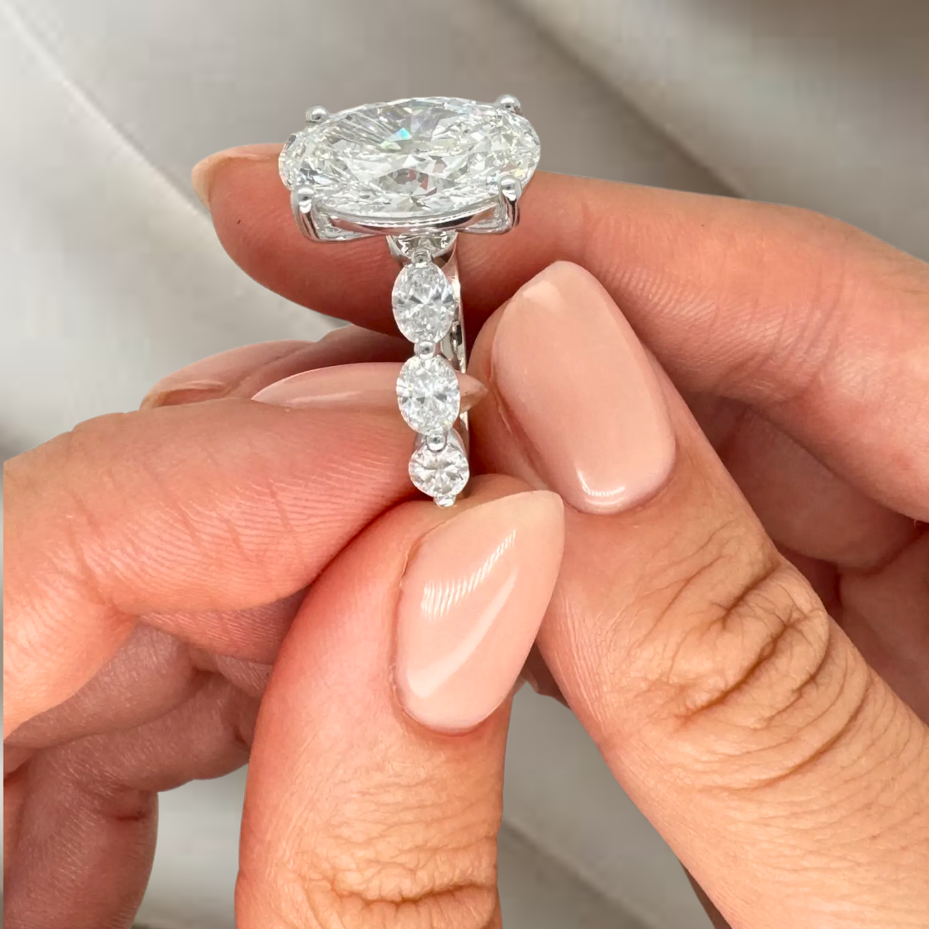 Oval Cut Wedding Ring