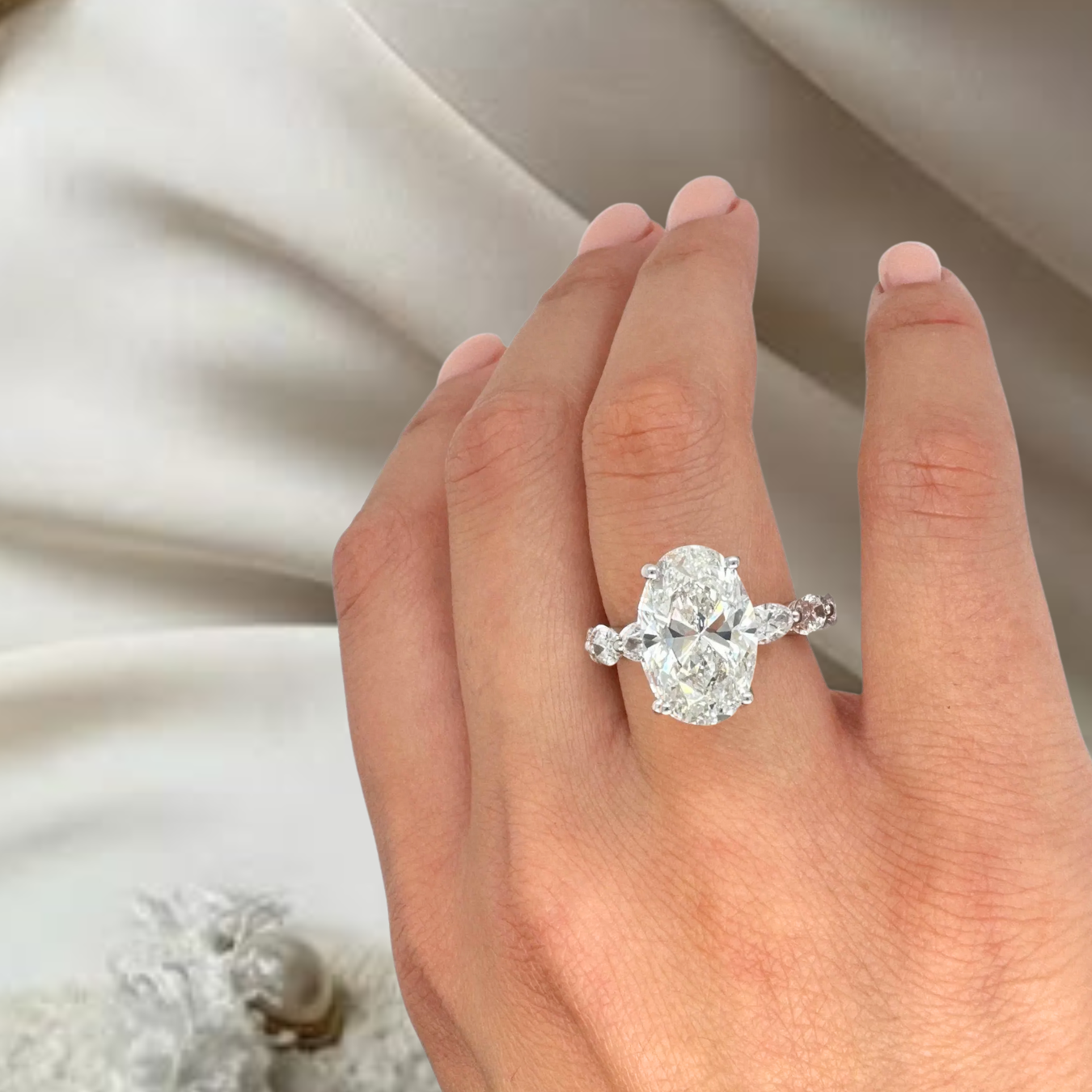 Oval Cut Wedding Ring