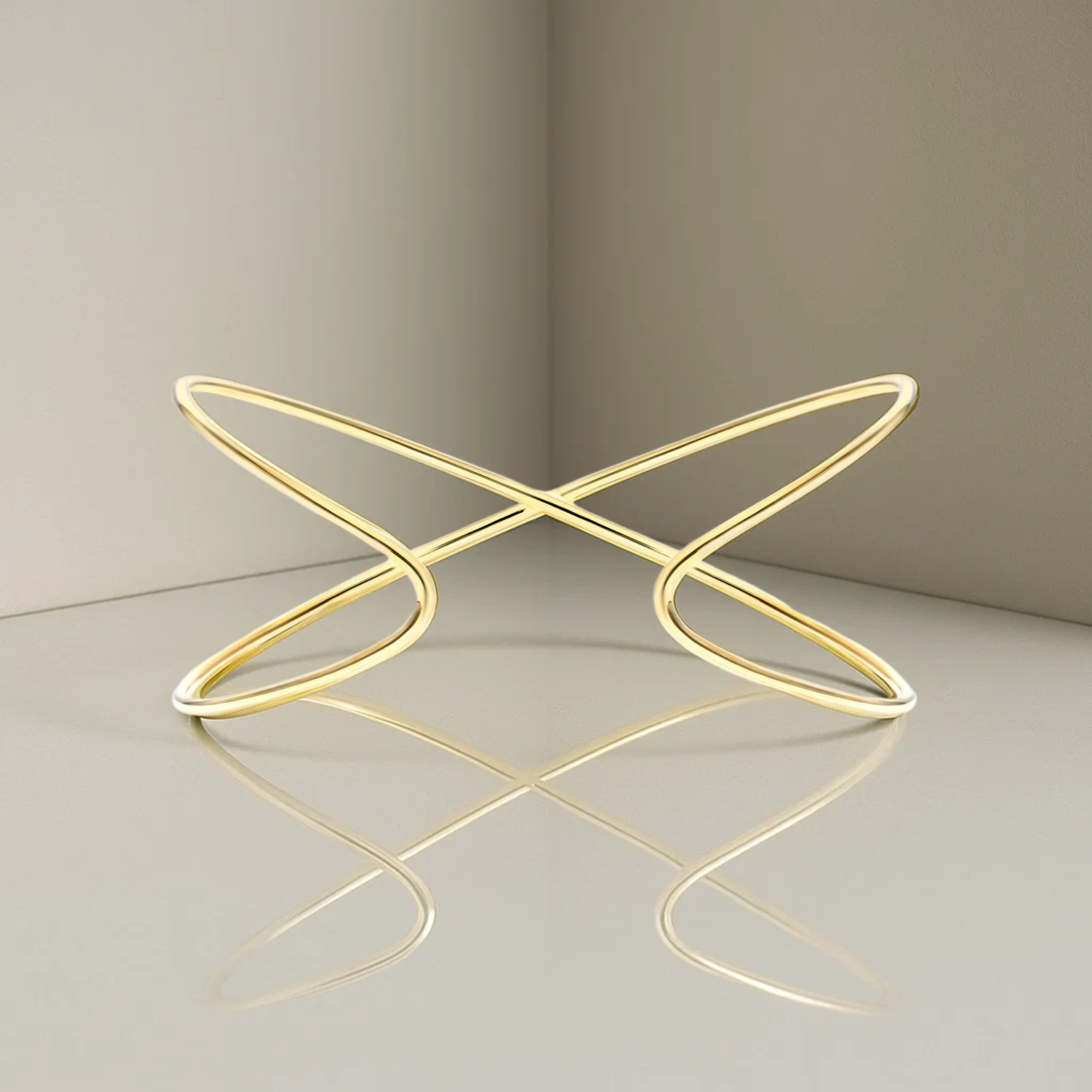 14K Gold Wide Cuff Bracelet for Women with Lab grown Diamond