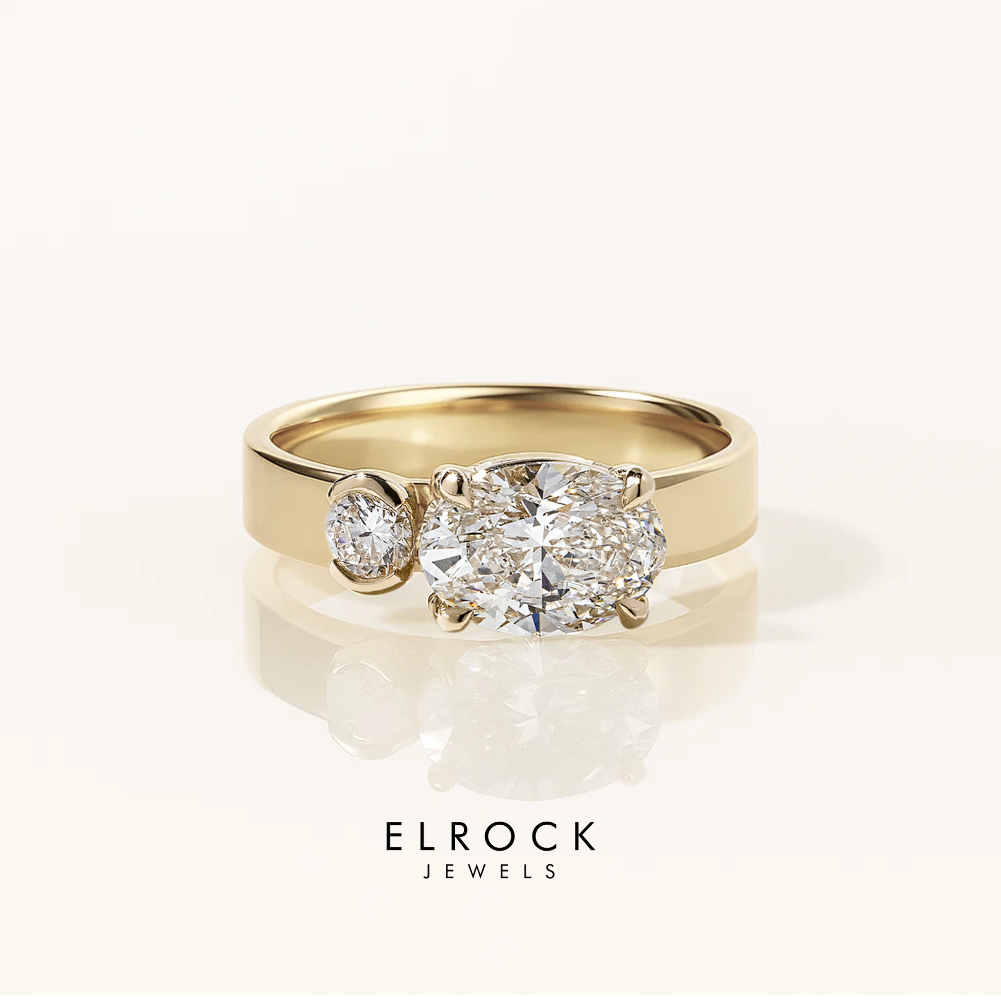 14k Gold Single Solitaire Diamond Band 