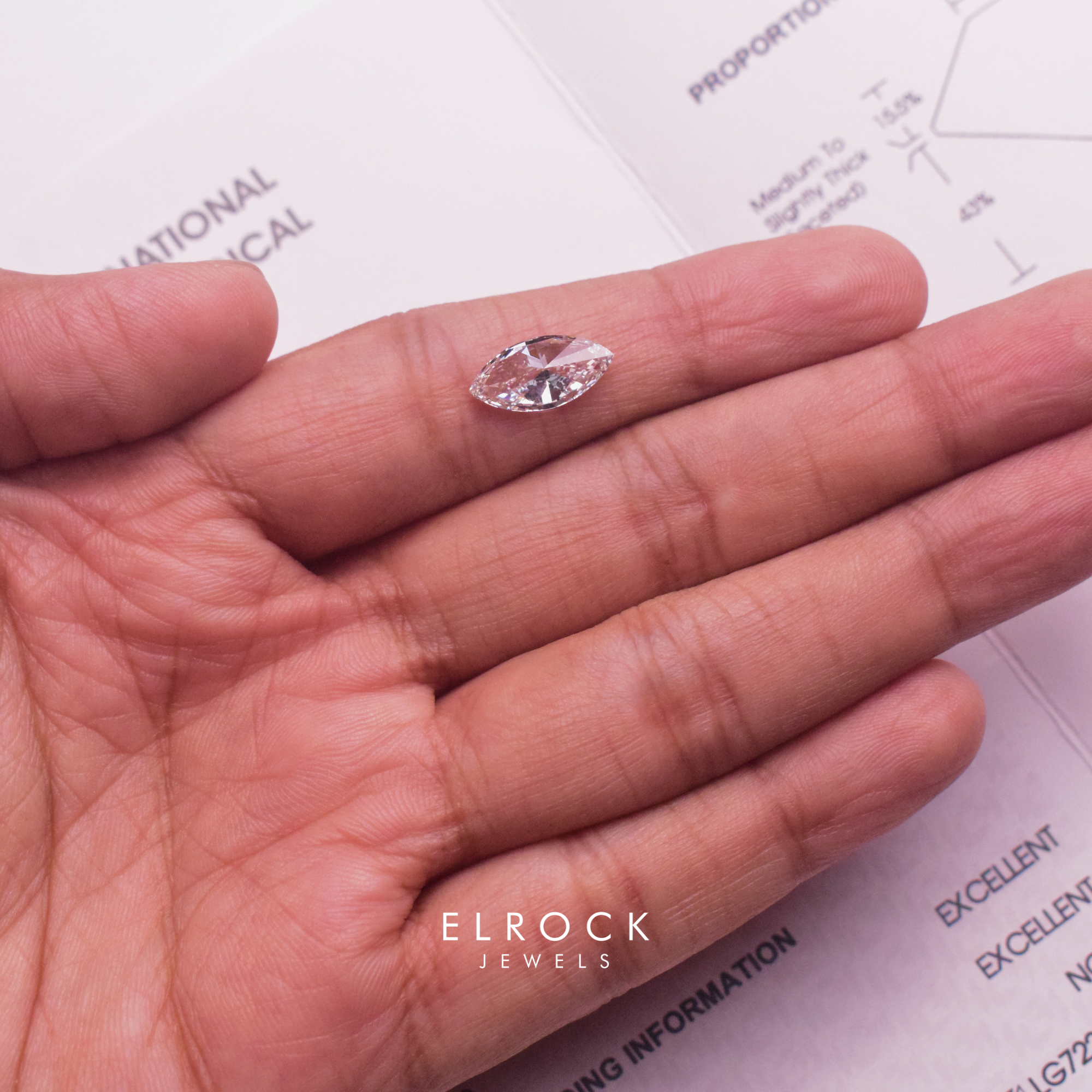 Marquise Cut Lab Grown Diamond/ IGI Certified Loose Diamond