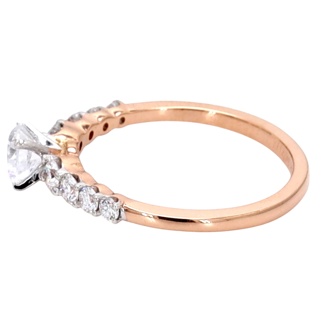14K Lab Grown Diamond Halo Engagement Ring