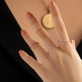 14k Solid Gold Eternity Ring for Women Wedding Diamond Full Eternity Band
