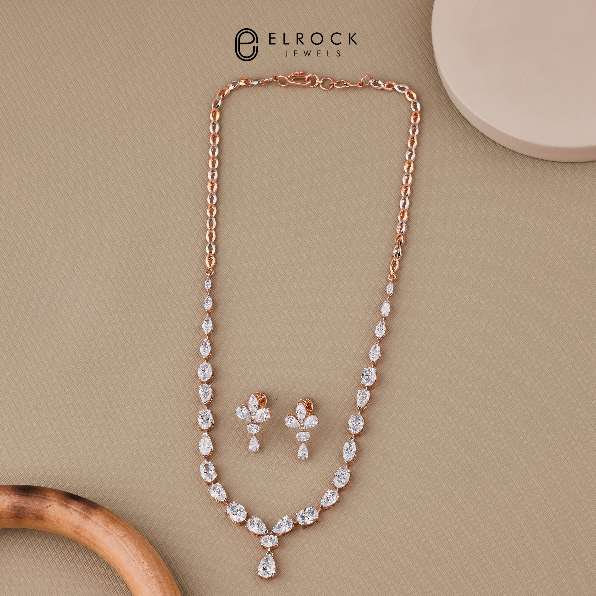 Marquise Oval Pear Cut  Lab Grown Diamond Necklace